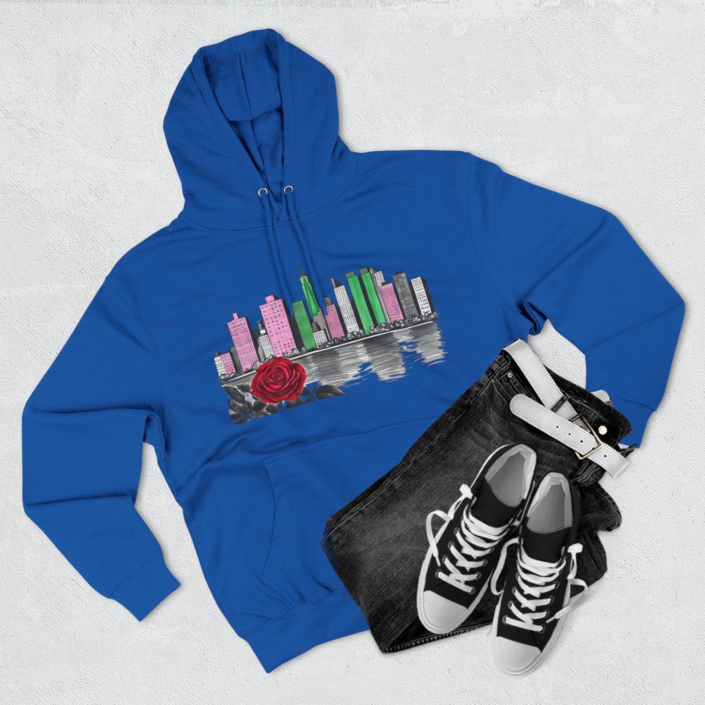 Hoodie City Skyline Urban Streetwear - 95EAST YORKxJERSEY