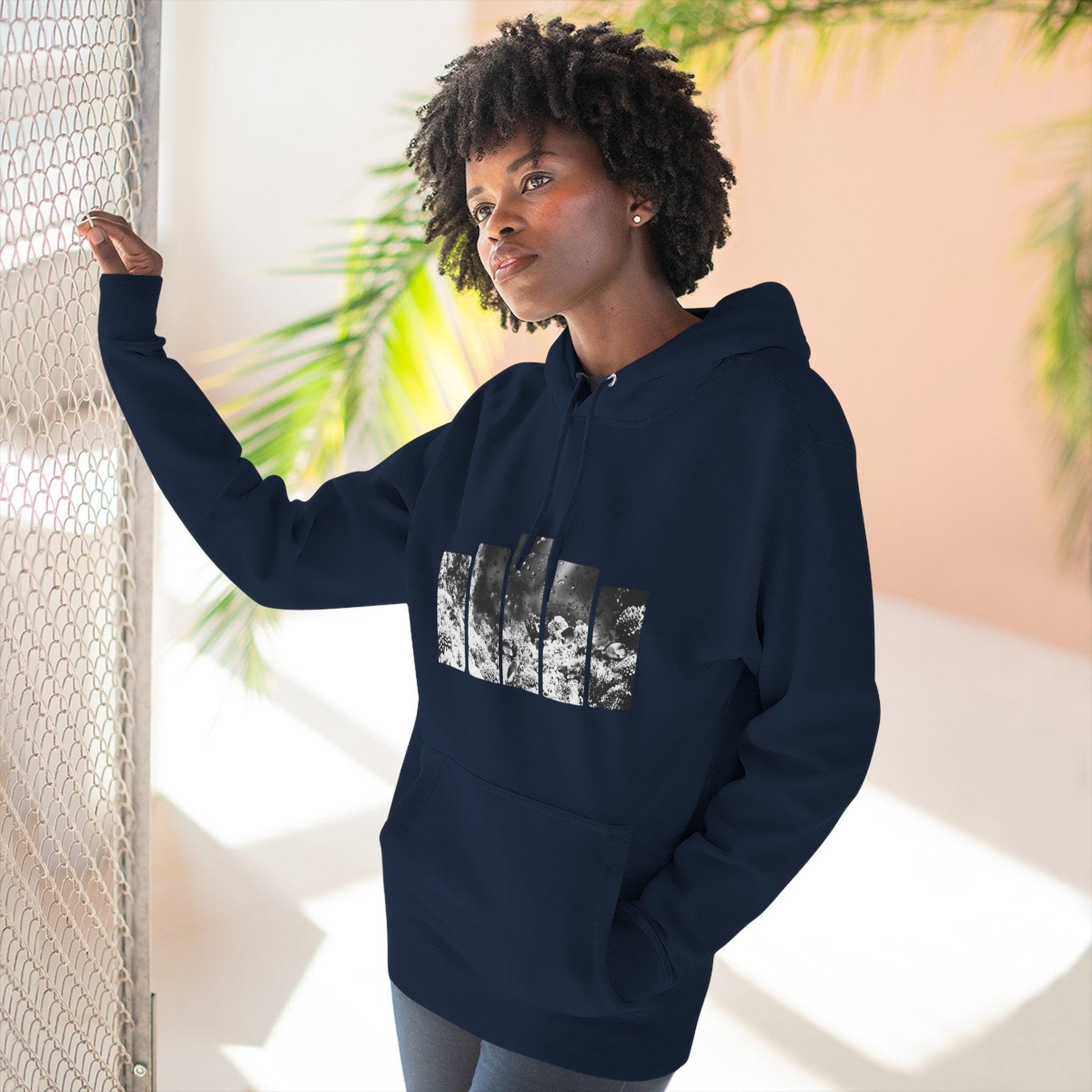 Three-Panel Fleece Hoodie | 95EAST Urban Streetwear - 95EAST YORKxJERSEY