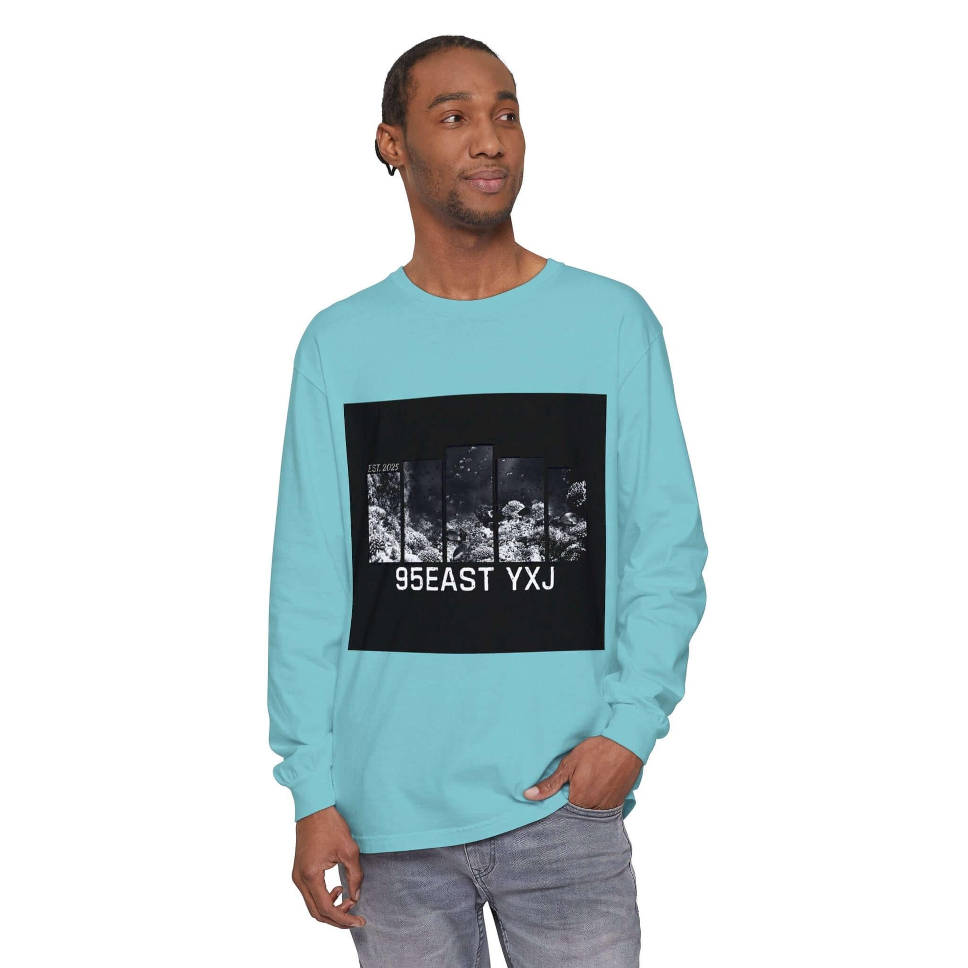 Long Sleeve T-Shirt 95EAST YXJ UNDER THE SEA Design - 95EAST YORKxJERSEY
