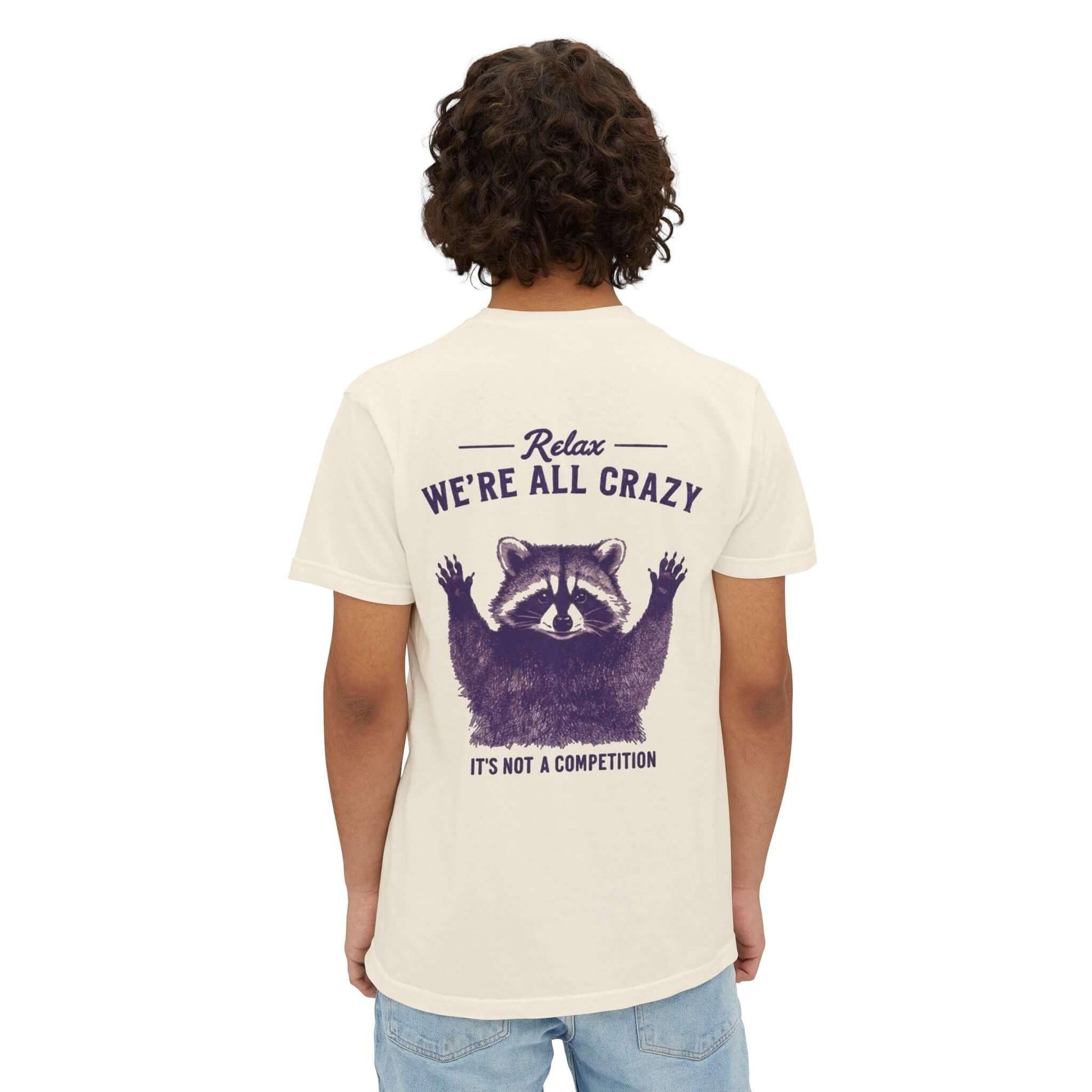 Pocket T-Shirt with 95EAST Racoon Design - 95EAST YORKxJERSEY