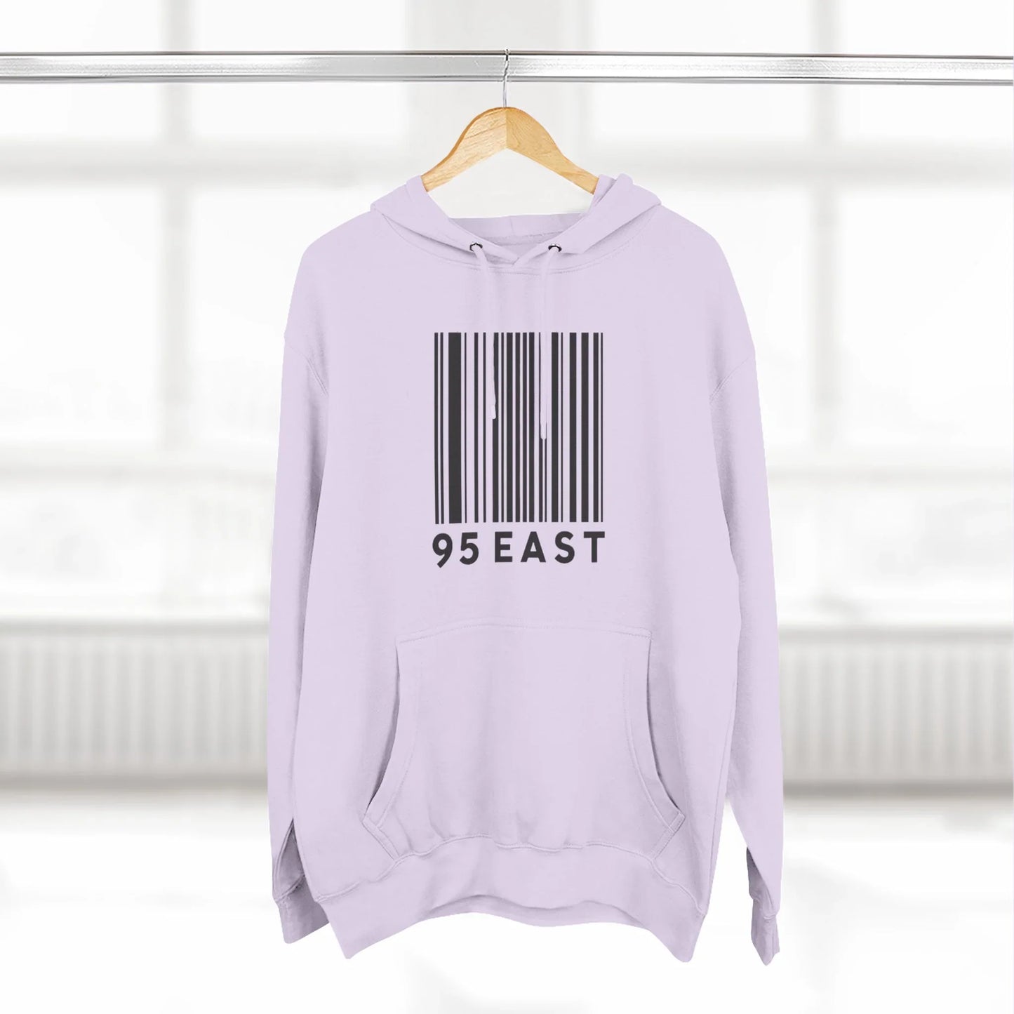 Minimalist Barcode Fleece Hoodie