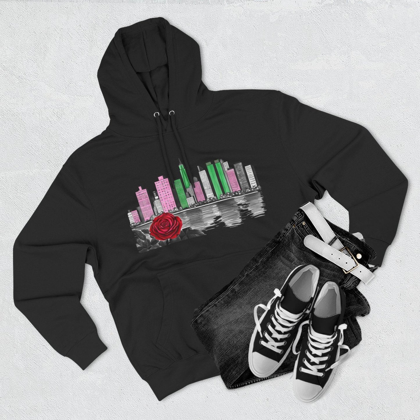 Hoodie City Skyline Urban Streetwear - 95EAST YORKxJERSEY