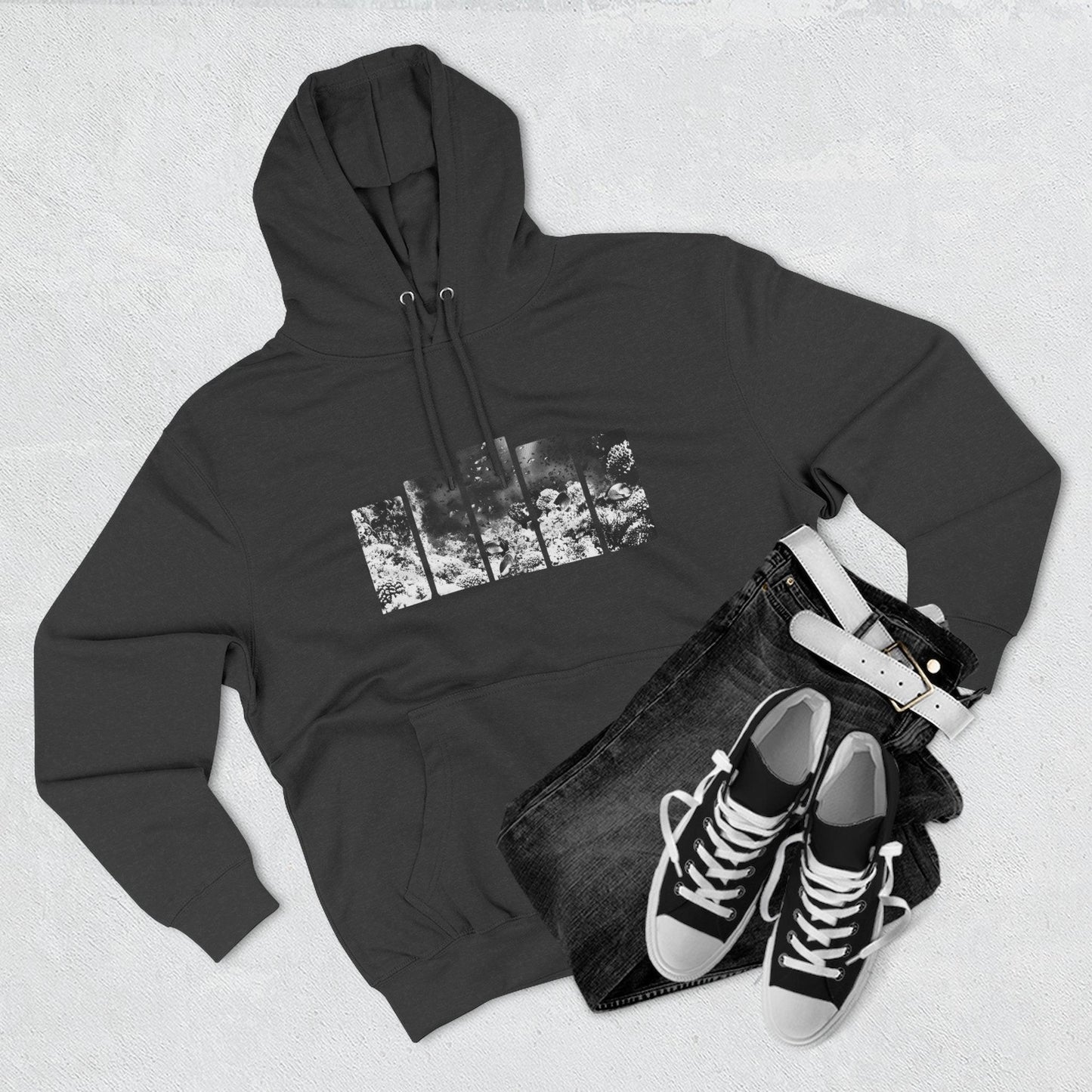 Three-Panel Fleece Hoodie | 95EAST Urban Streetwear - 95EAST YORKxJERSEY