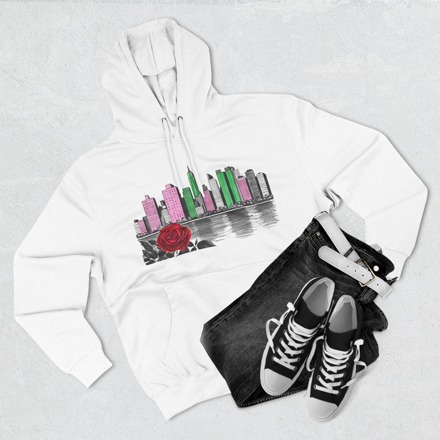 Hoodie City Skyline Urban Streetwear - 95EAST YORKxJERSEY
