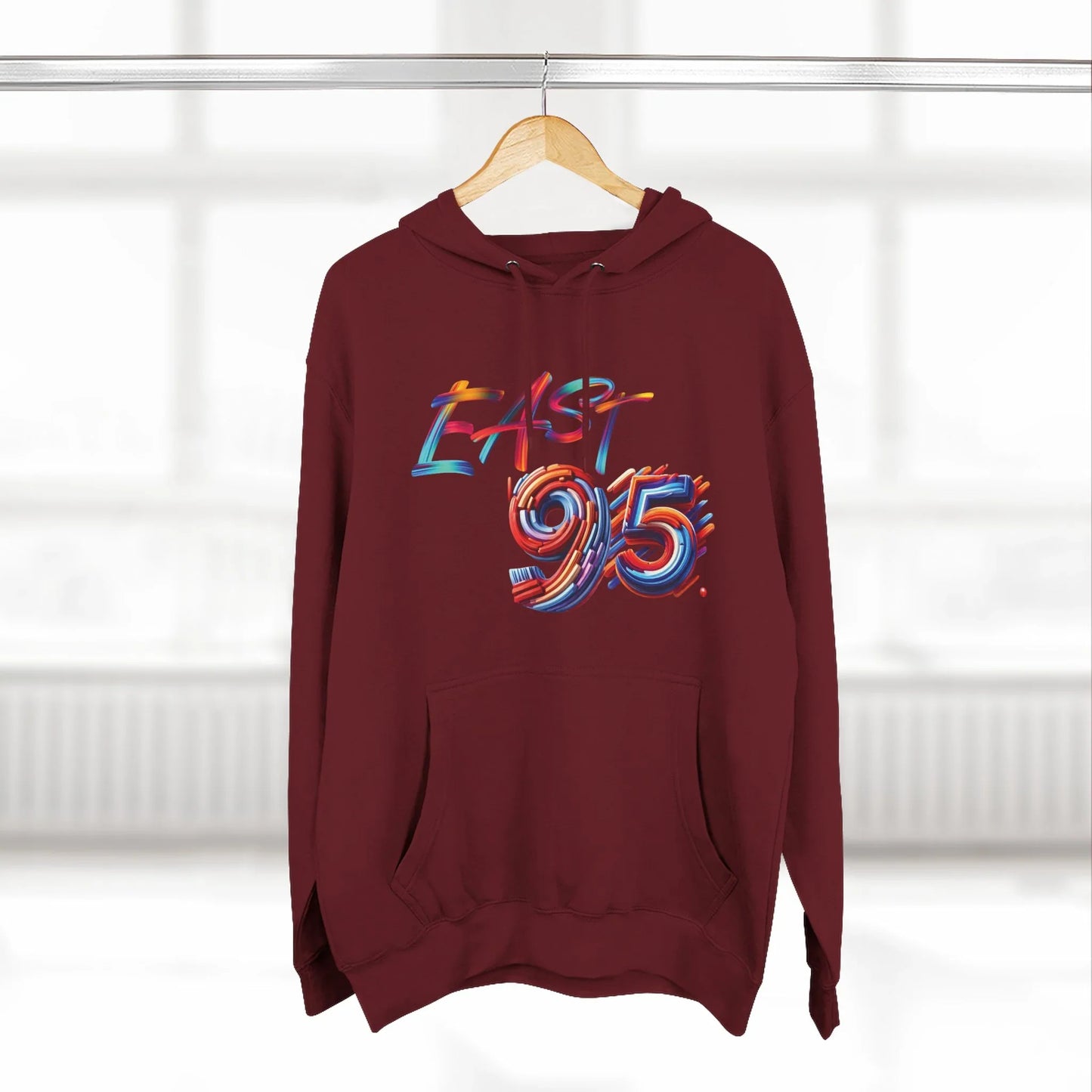 95EAST Colorush Fleece Hoodie — Three-Panel Comfort