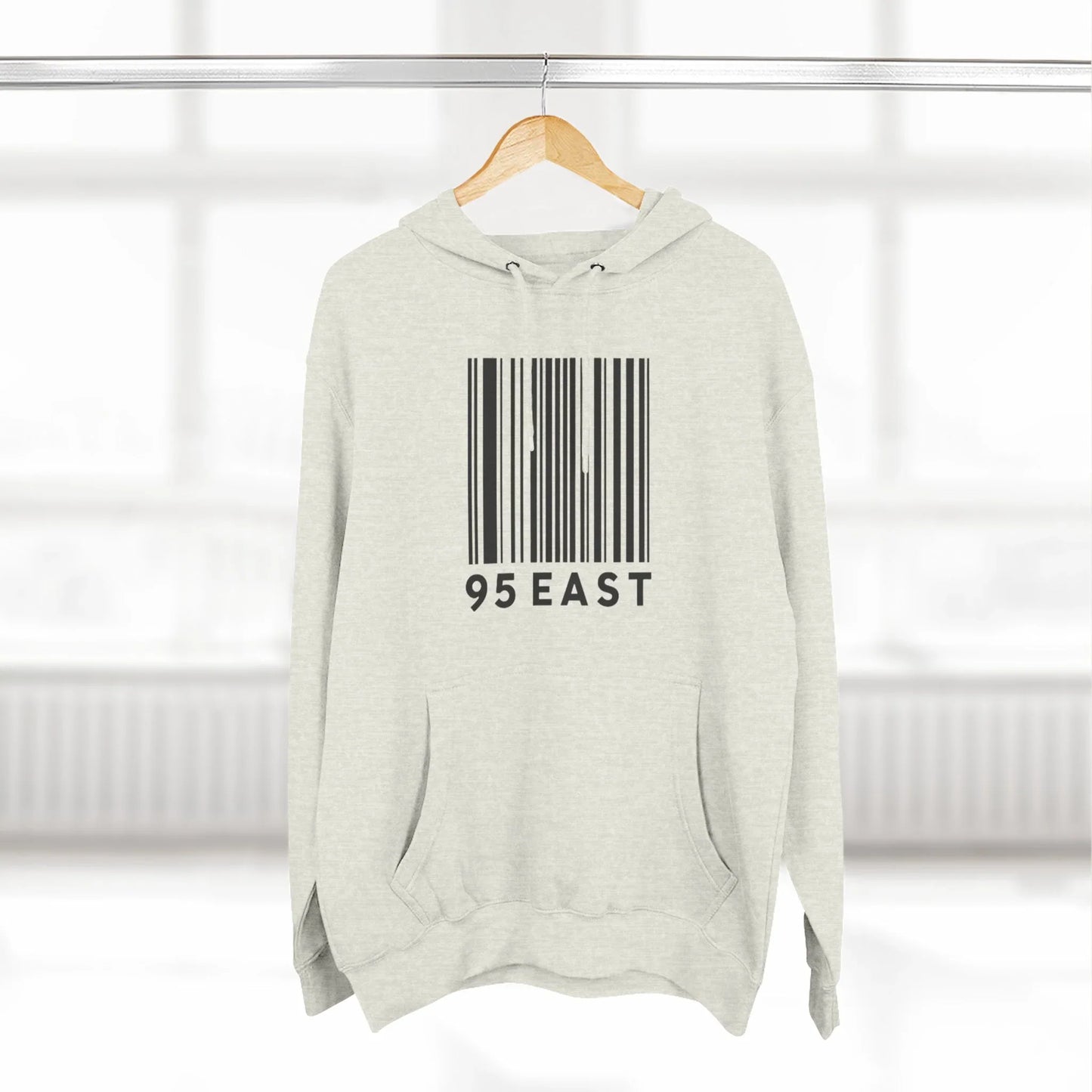 Minimalist Barcode Fleece Hoodie