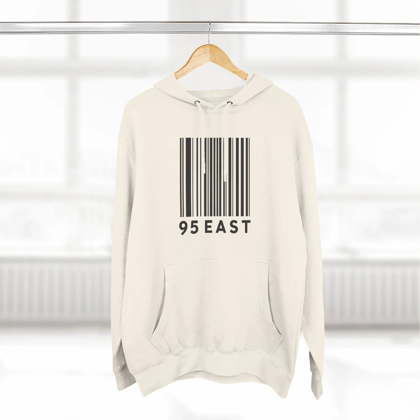 Minimalist Barcode Fleece Hoodie