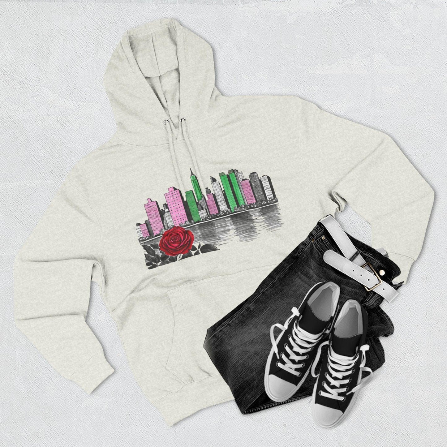 Hoodie City Skyline Urban Streetwear - 95EAST YORKxJERSEY