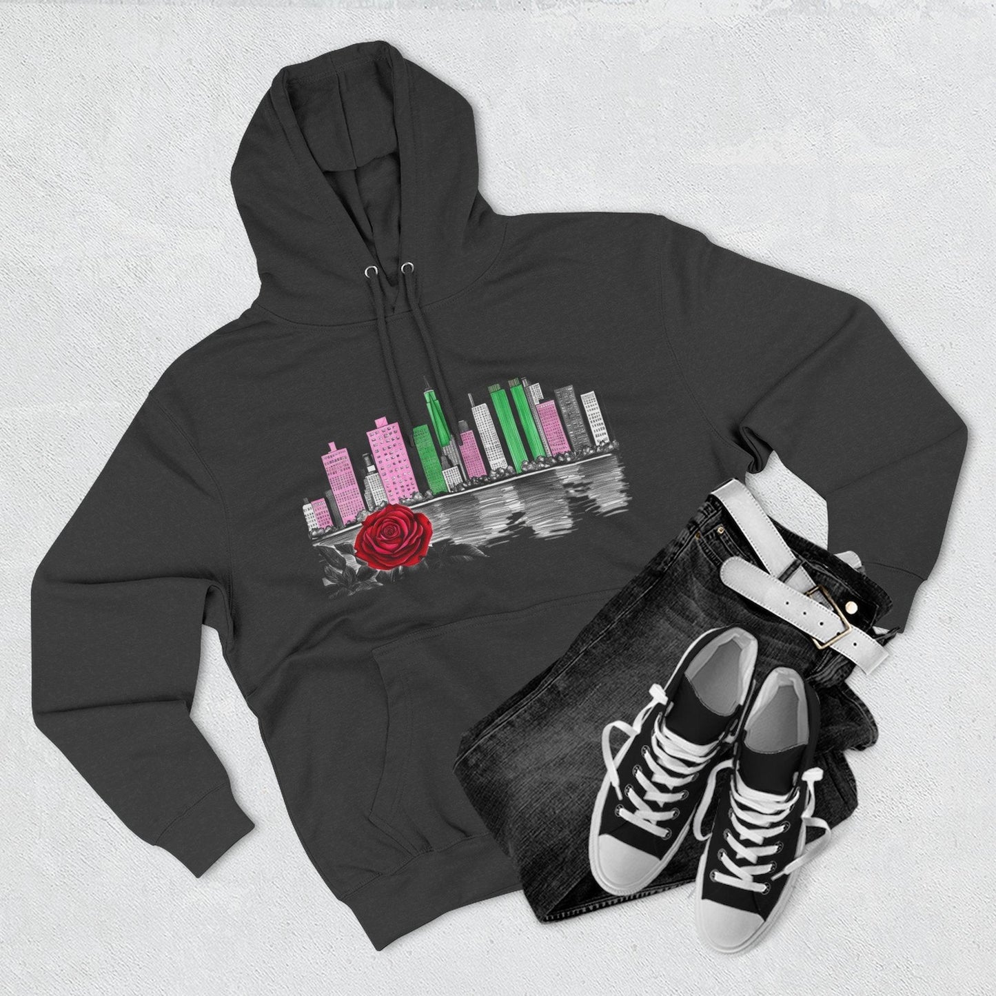 Hoodie City Skyline Urban Streetwear - 95EAST YORKxJERSEY