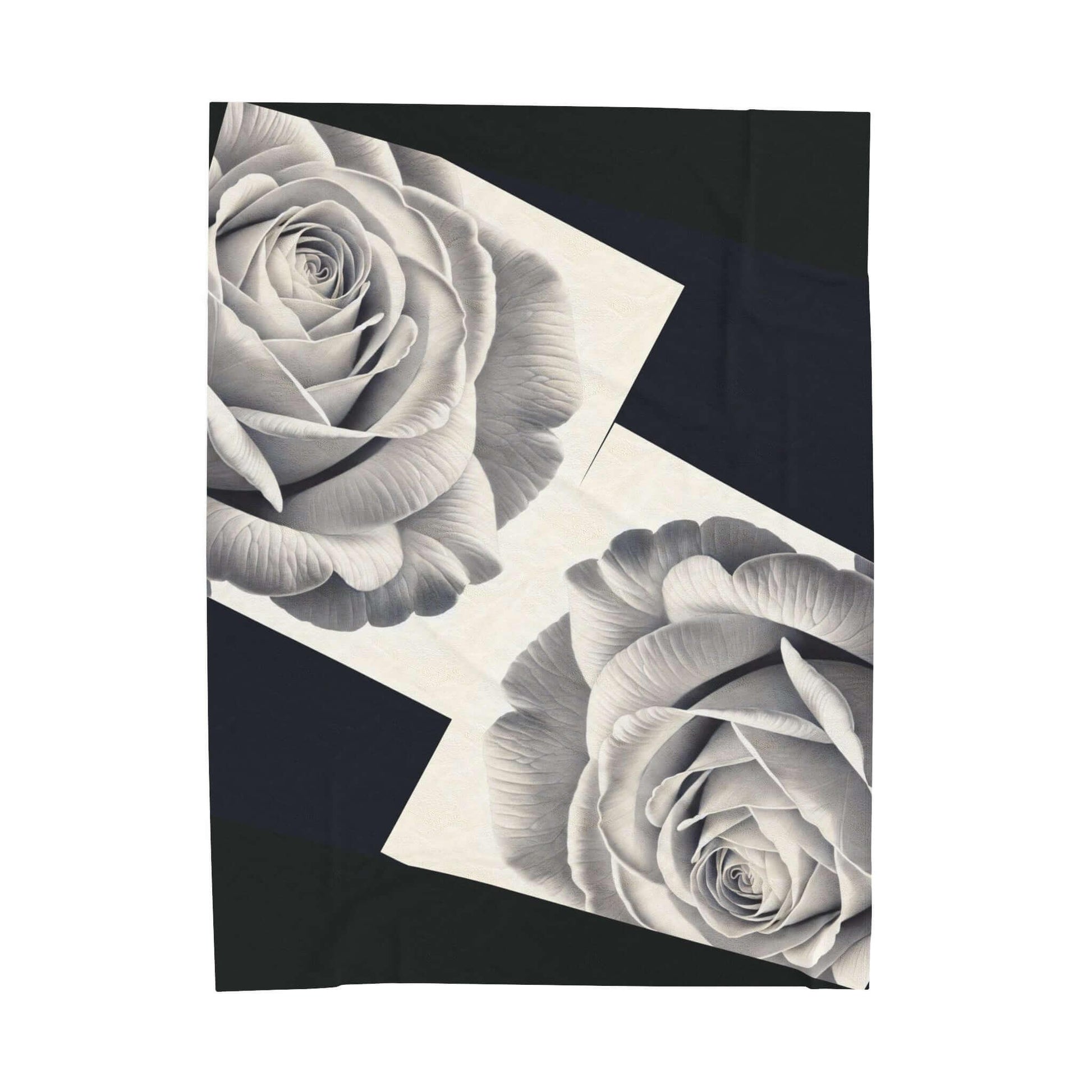 neutral roses Velveteen Plush Blanket - 95EAST YORKxJERSEY