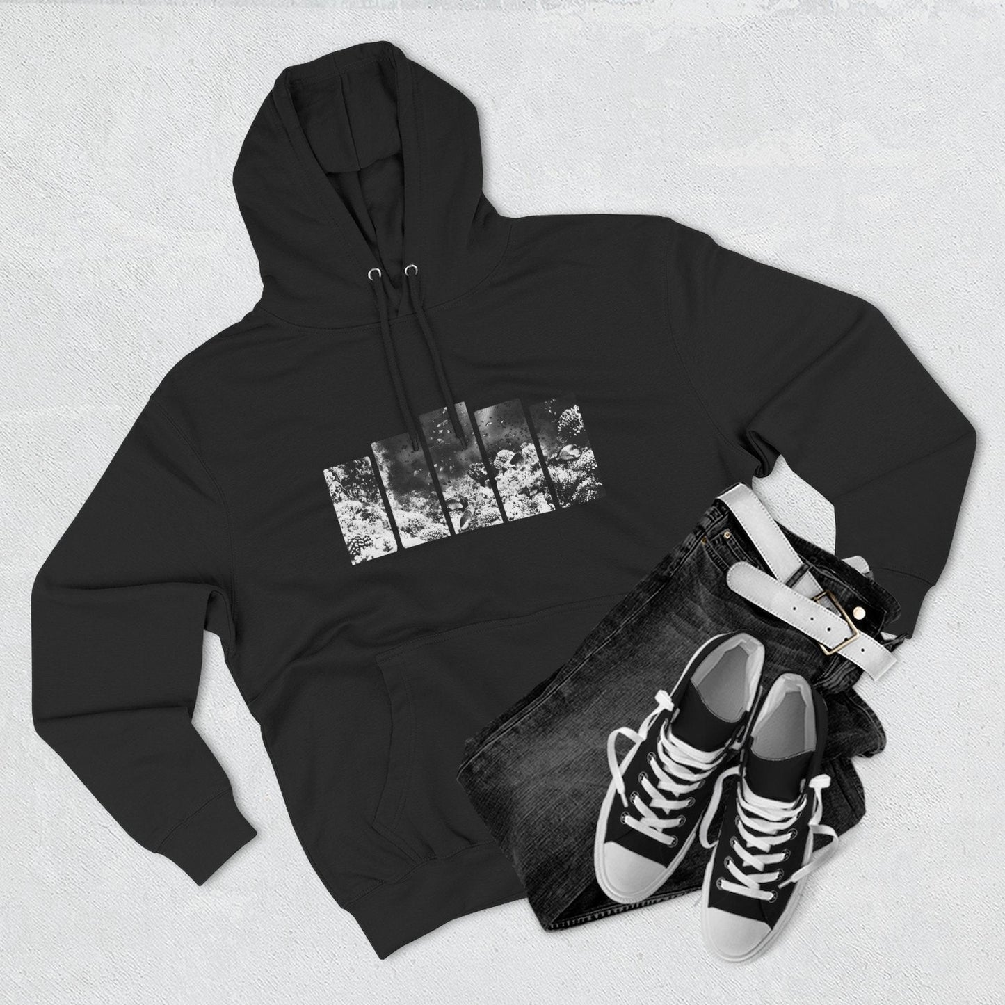 Three-Panel Fleece Hoodie | 95EAST Urban Streetwear - 95EAST YORKxJERSEY