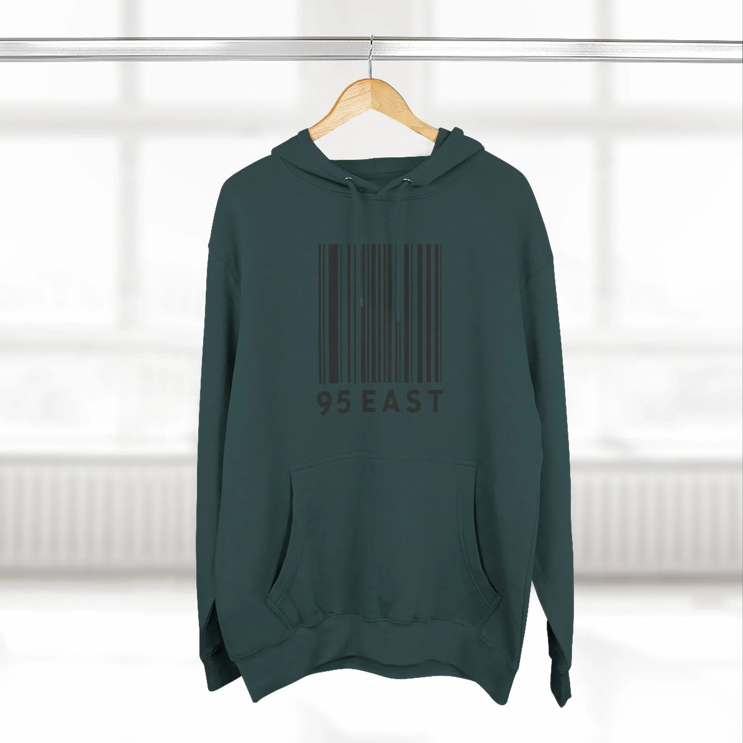 Minimalist Barcode Fleece Hoodie