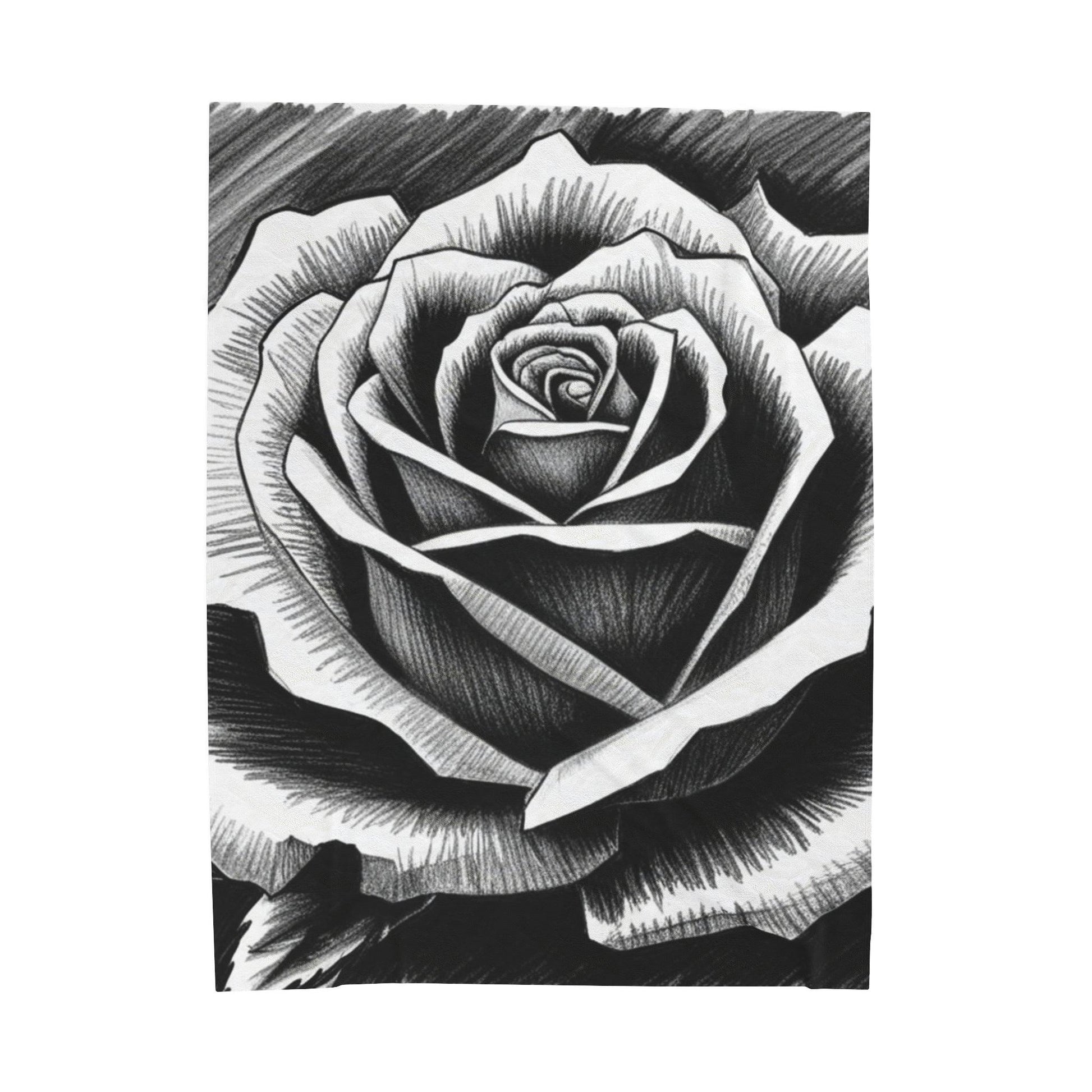 Vintage Sketched Rose Blanket - 95EAST YORKxJERSEY