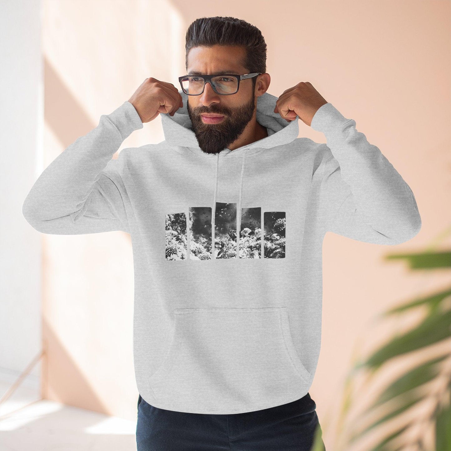 Three-Panel Fleece Hoodie | 95EAST Urban Streetwear - 95EAST YORKxJERSEY