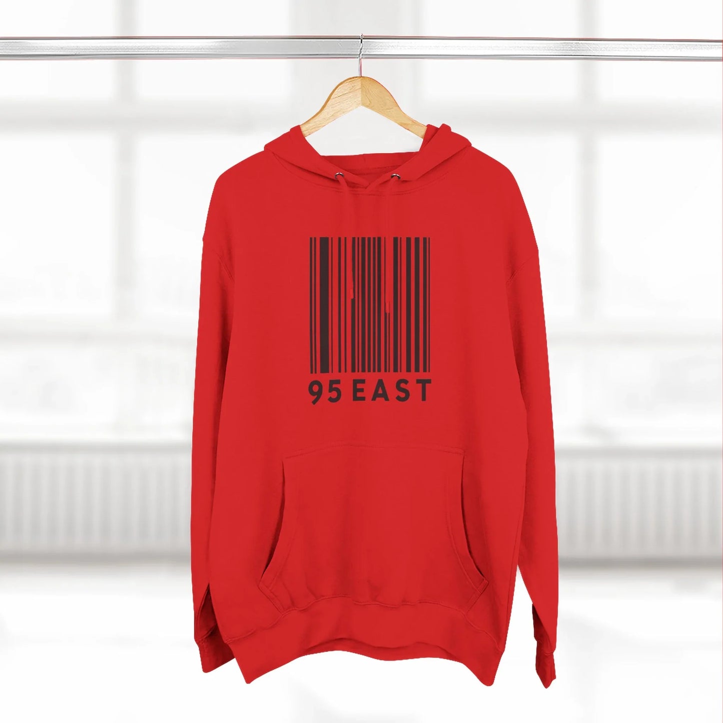 Minimalist Barcode Fleece Hoodie