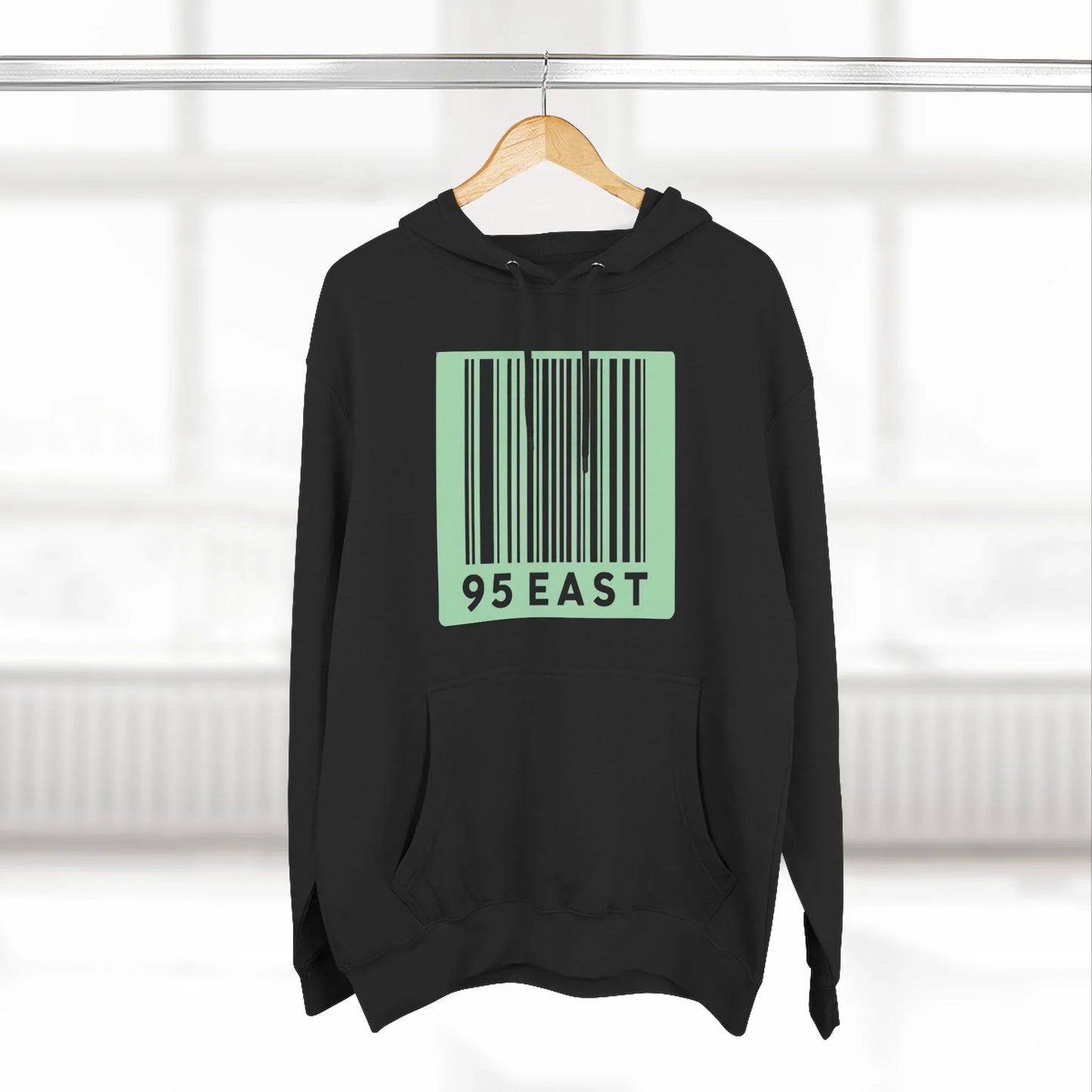 Minimalist Barcode Fleece Hoodie