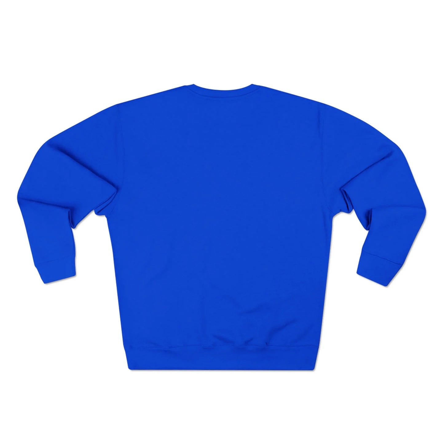 95EAST YXJ Royal Blue Crewneck | Abstract Streetwear Sweatshirt | Unisex Heavyweight Pullover