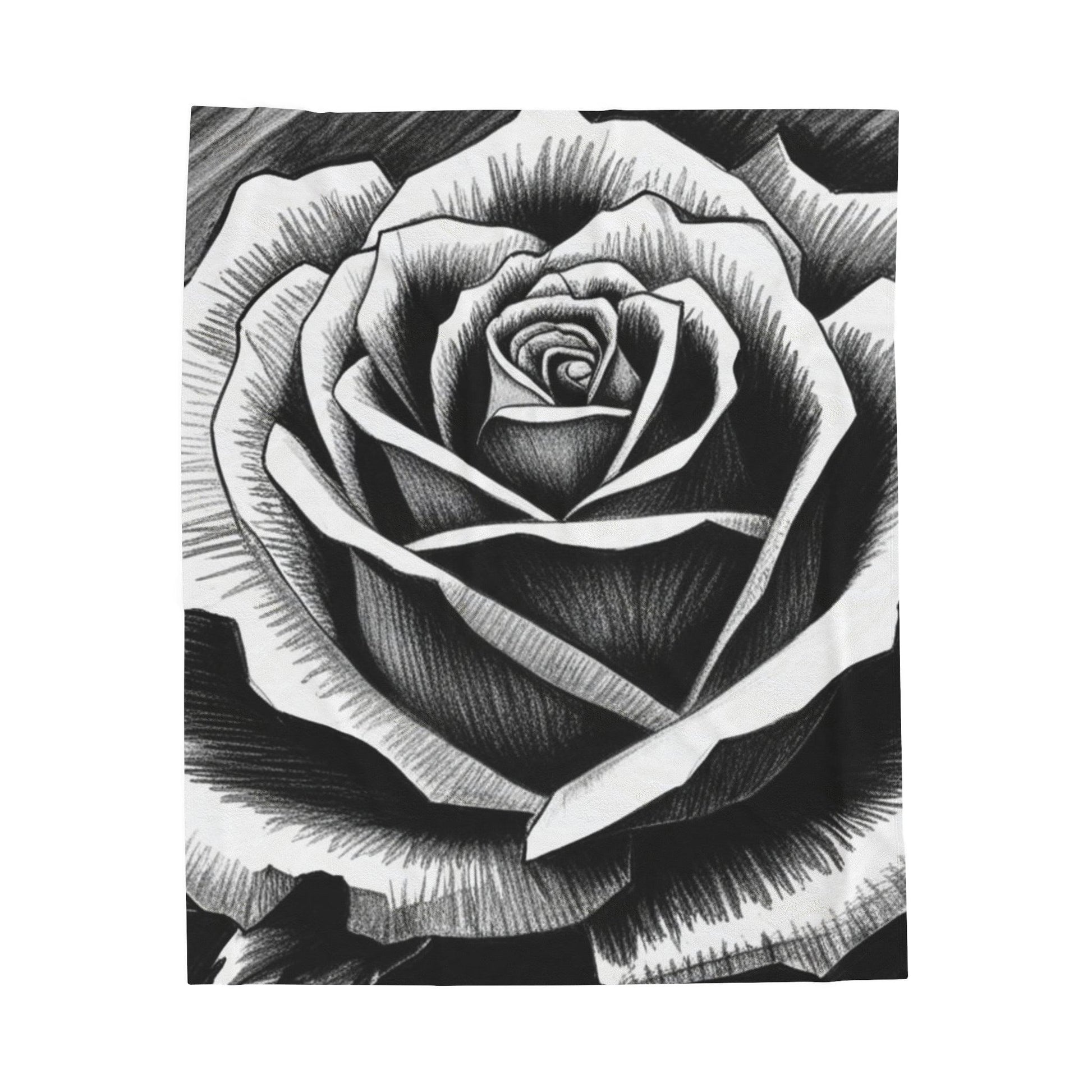 Vintage Sketched Rose Blanket - 95EAST YORKxJERSEY