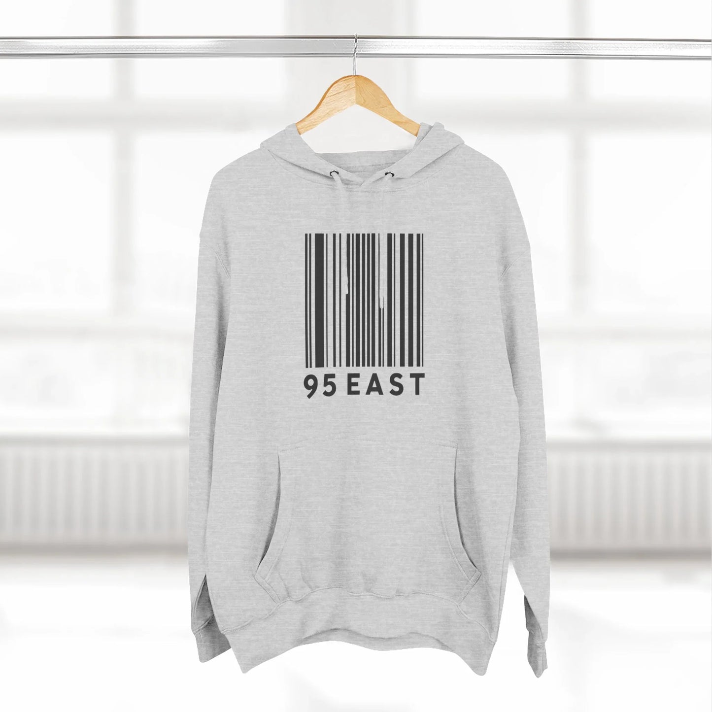 Minimalist Barcode Fleece Hoodie