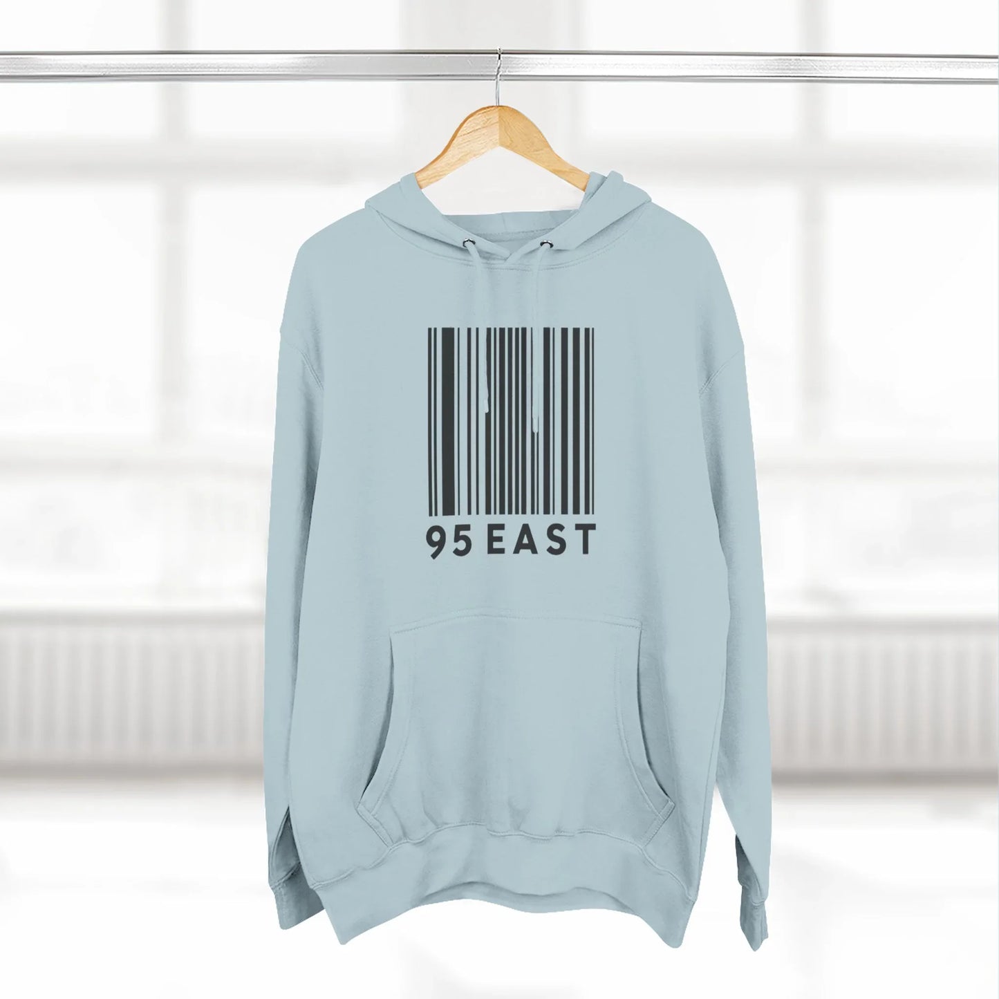 Minimalist Barcode Fleece Hoodie