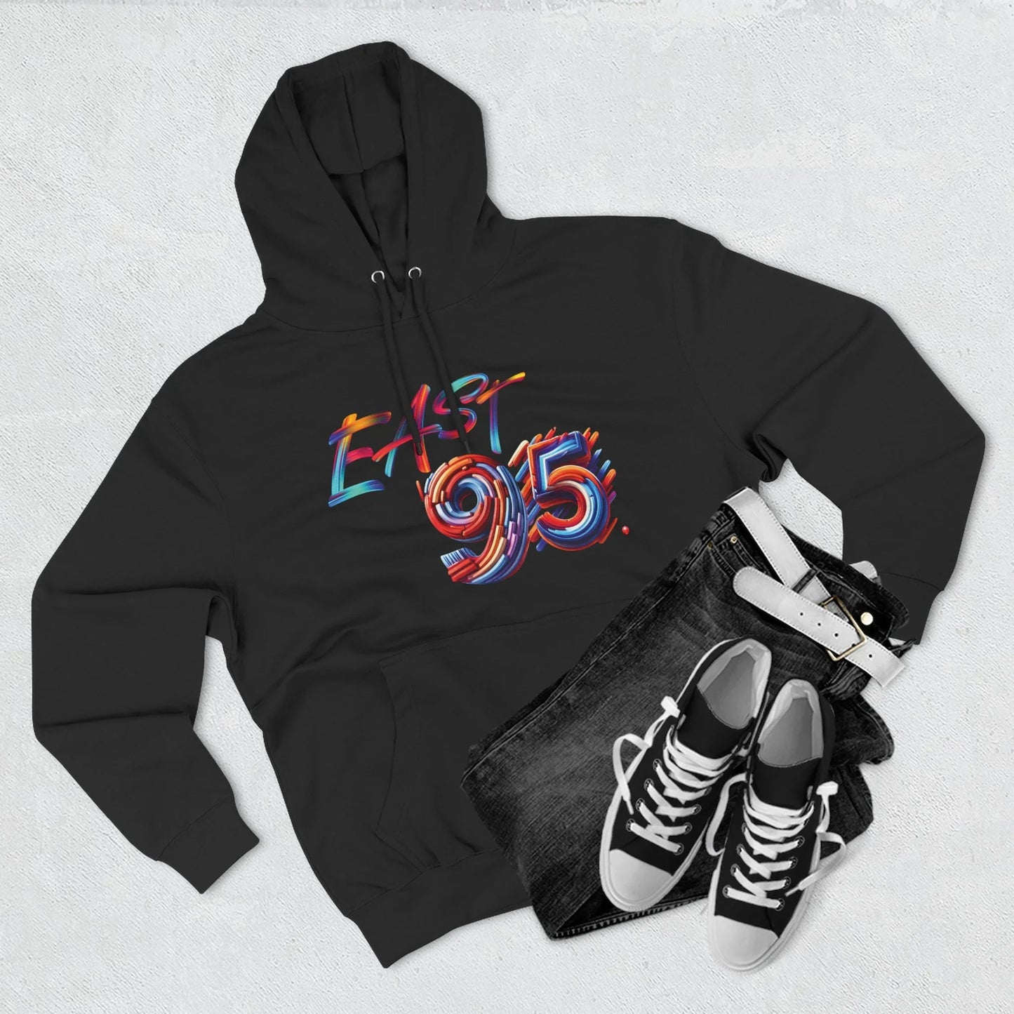 95EAST Colorush Fleece Hoodie — Three-Panel Comfort