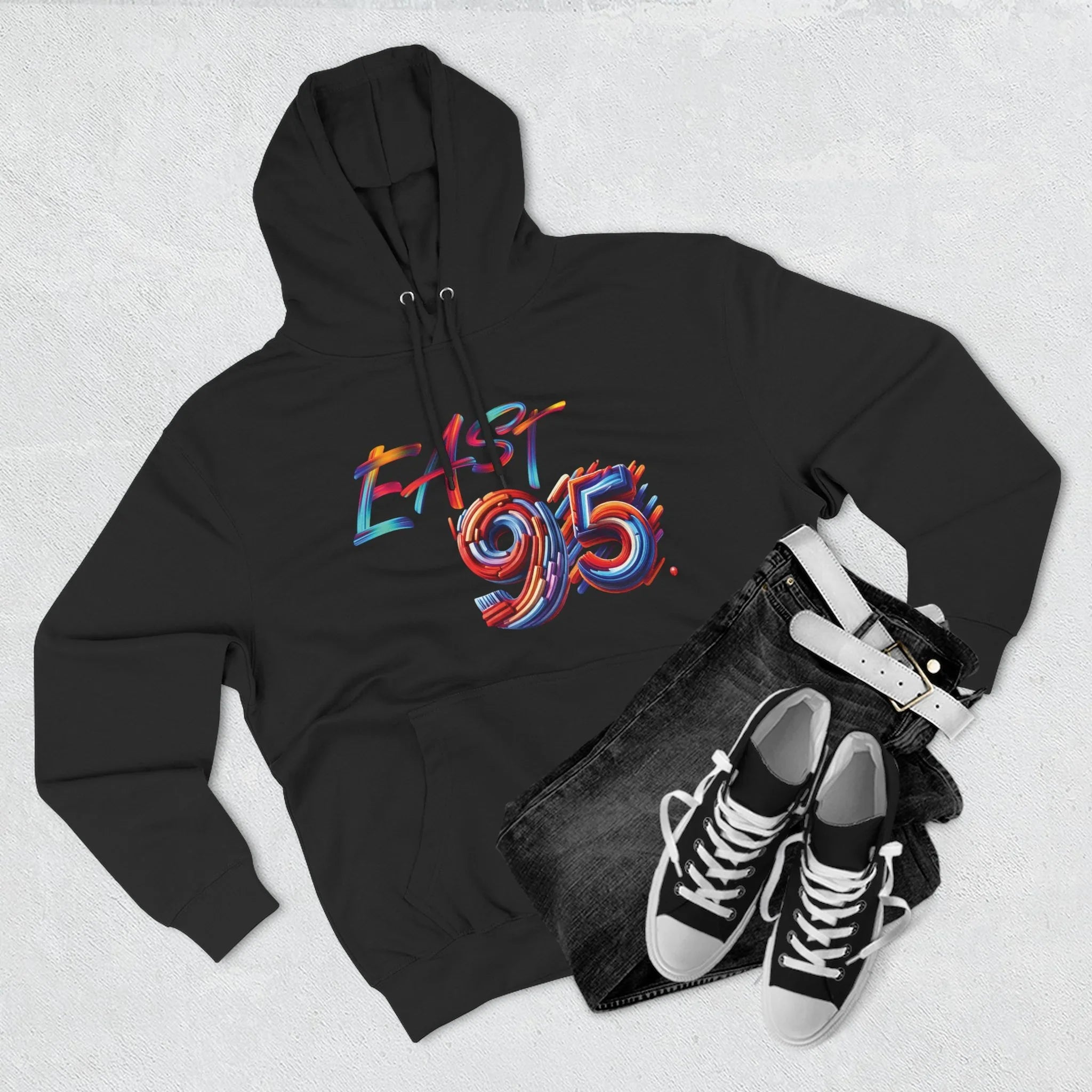 95EAST Colorush Fleece Hoodie — Three-Panel Comfort