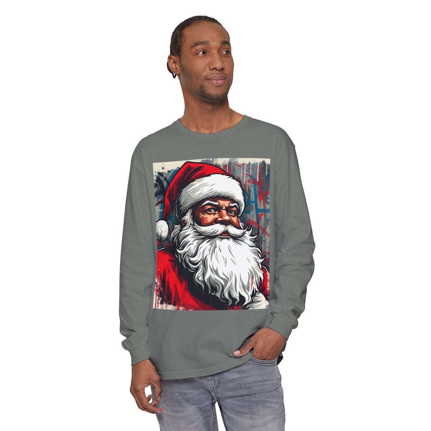 NYC/NJ I-95 Holiday Long Sleeve T-Shirt — Statue of Liberty & Christmas Tree Graphic