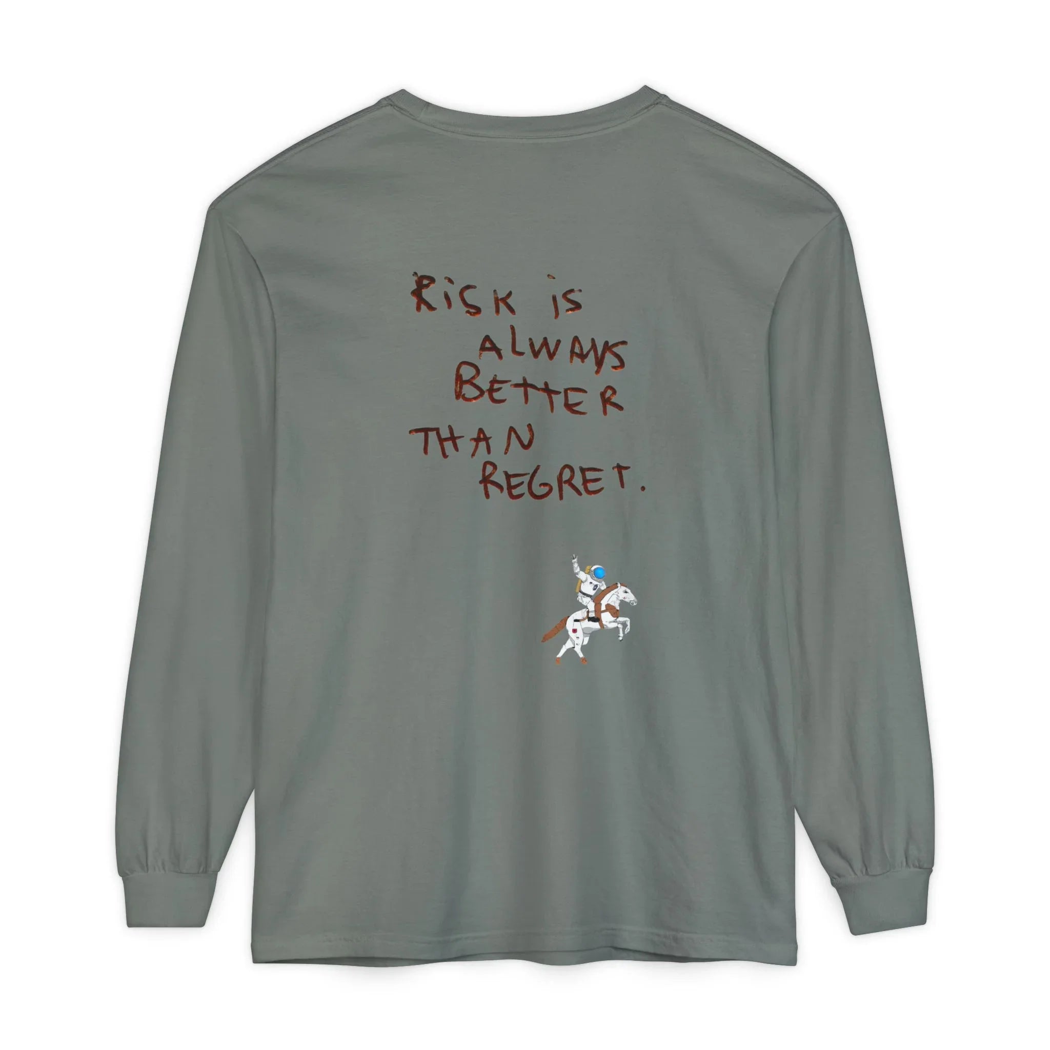 95EAST "Risk Is Always Better Than Regret" Motivational Graphic