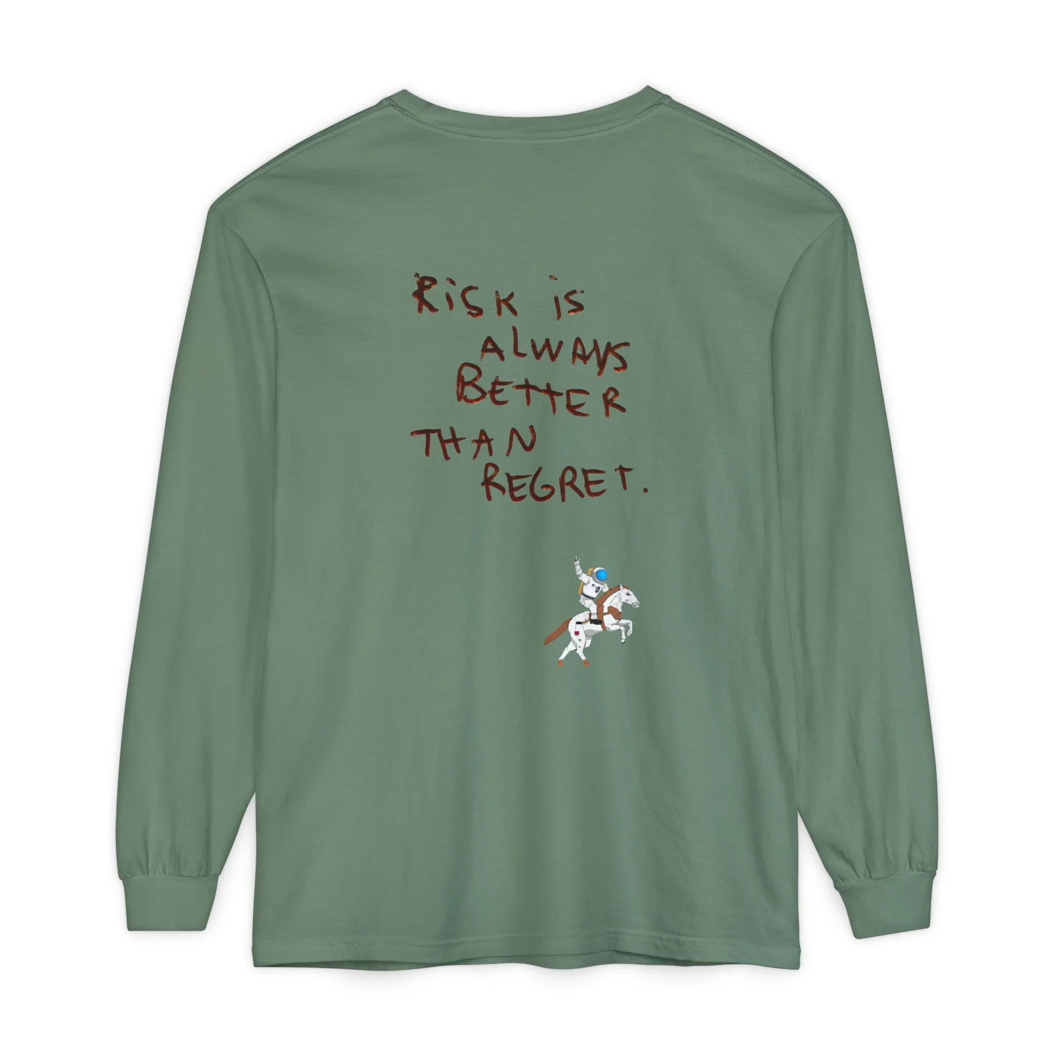 95EAST "Risk Is Always Better Than Regret" Motivational Graphic