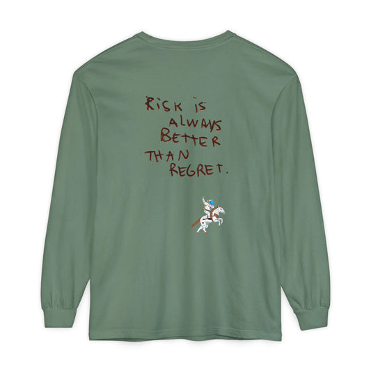 95EAST "Risk Is Always Better Than Regret" Motivational Graphic