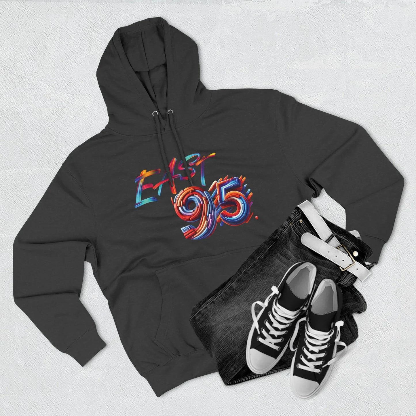95EAST Colorush Fleece Hoodie — Three-Panel Comfort
