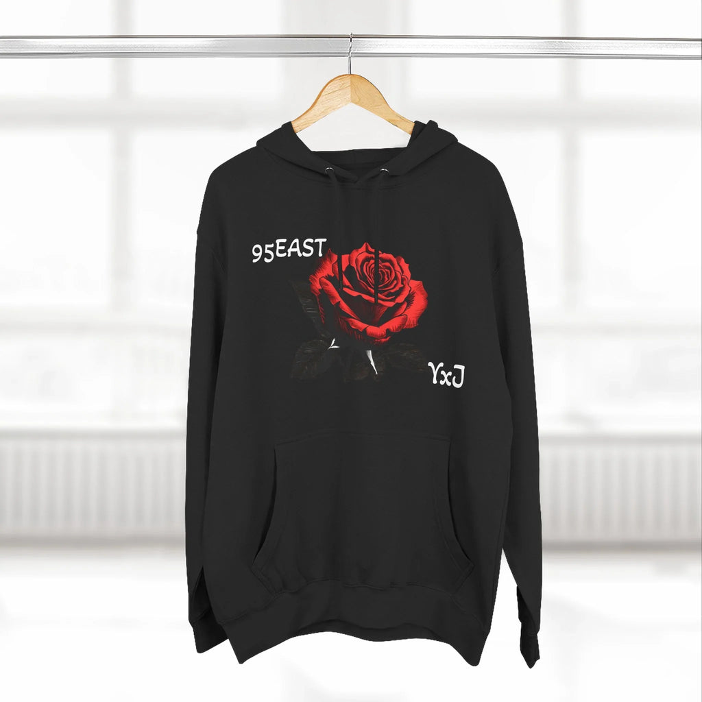 Concrete Garden Rose Fleece Hoodie- 95EAST YxJ