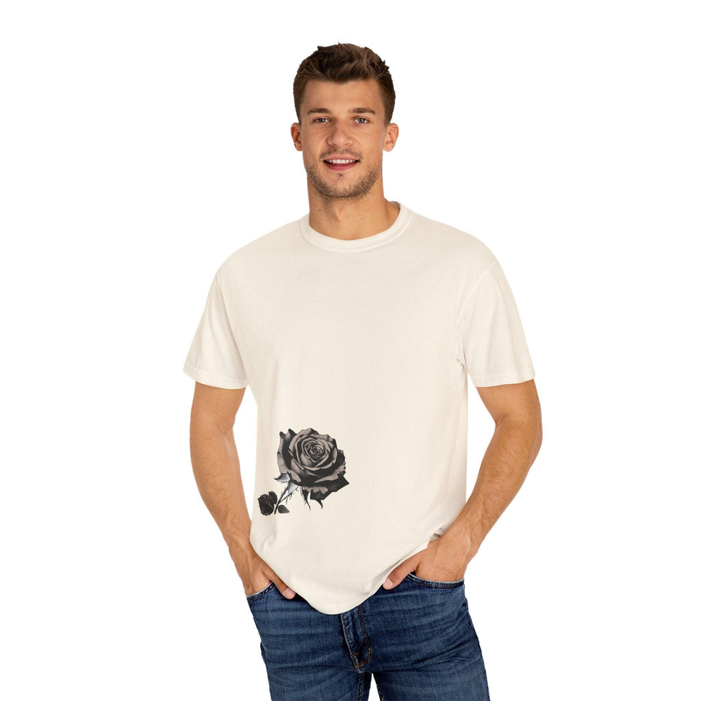 Rose Print T-shirt - 95East Unisex Garment-Dyed Tee - 95EAST YORKxJERSEY