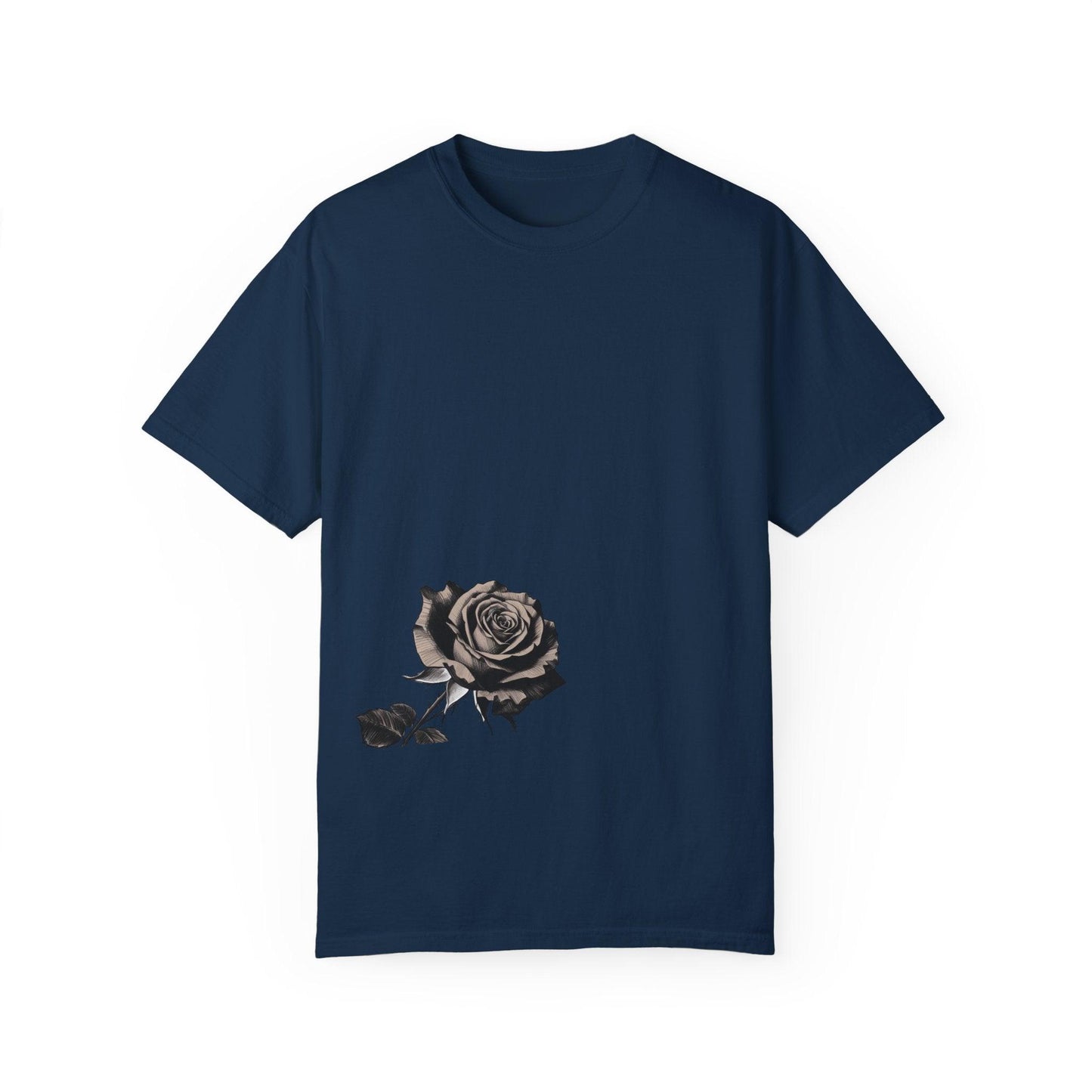 Rose Print T-shirt - 95East Unisex Garment-Dyed Tee - 95EAST YORKxJERSEY