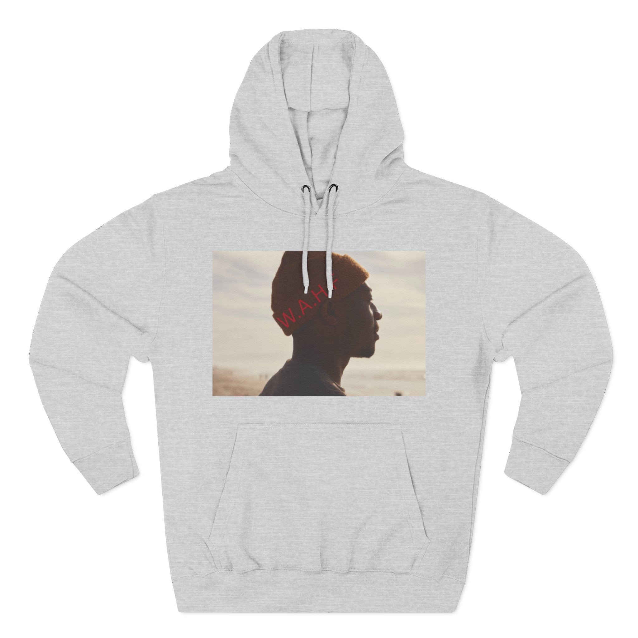 WE ARE HUMAN FIRST Fleece Hoodie — Three-Panel Statement Hoodie