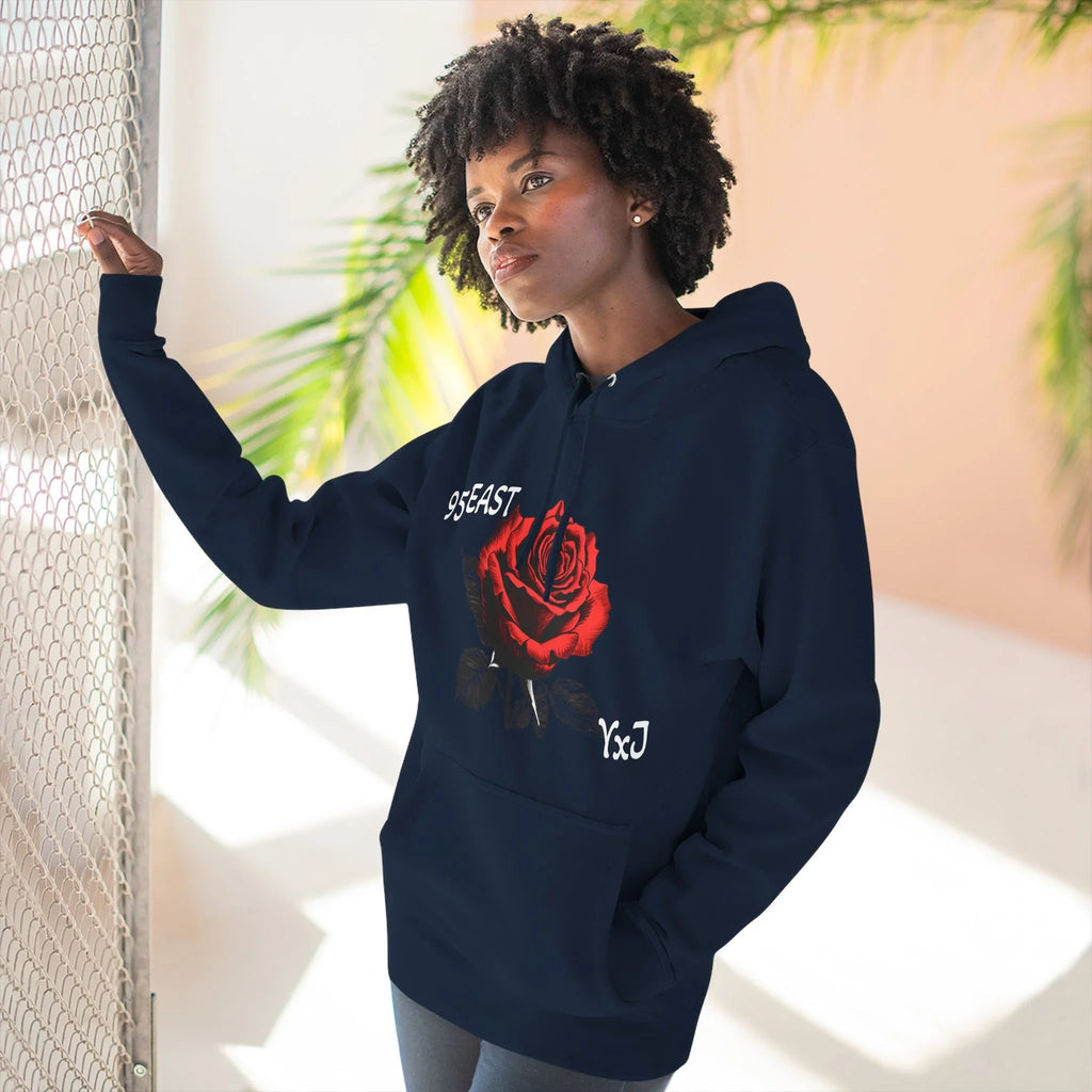 Concrete Garden Rose Fleece Hoodie- 95EAST YxJ