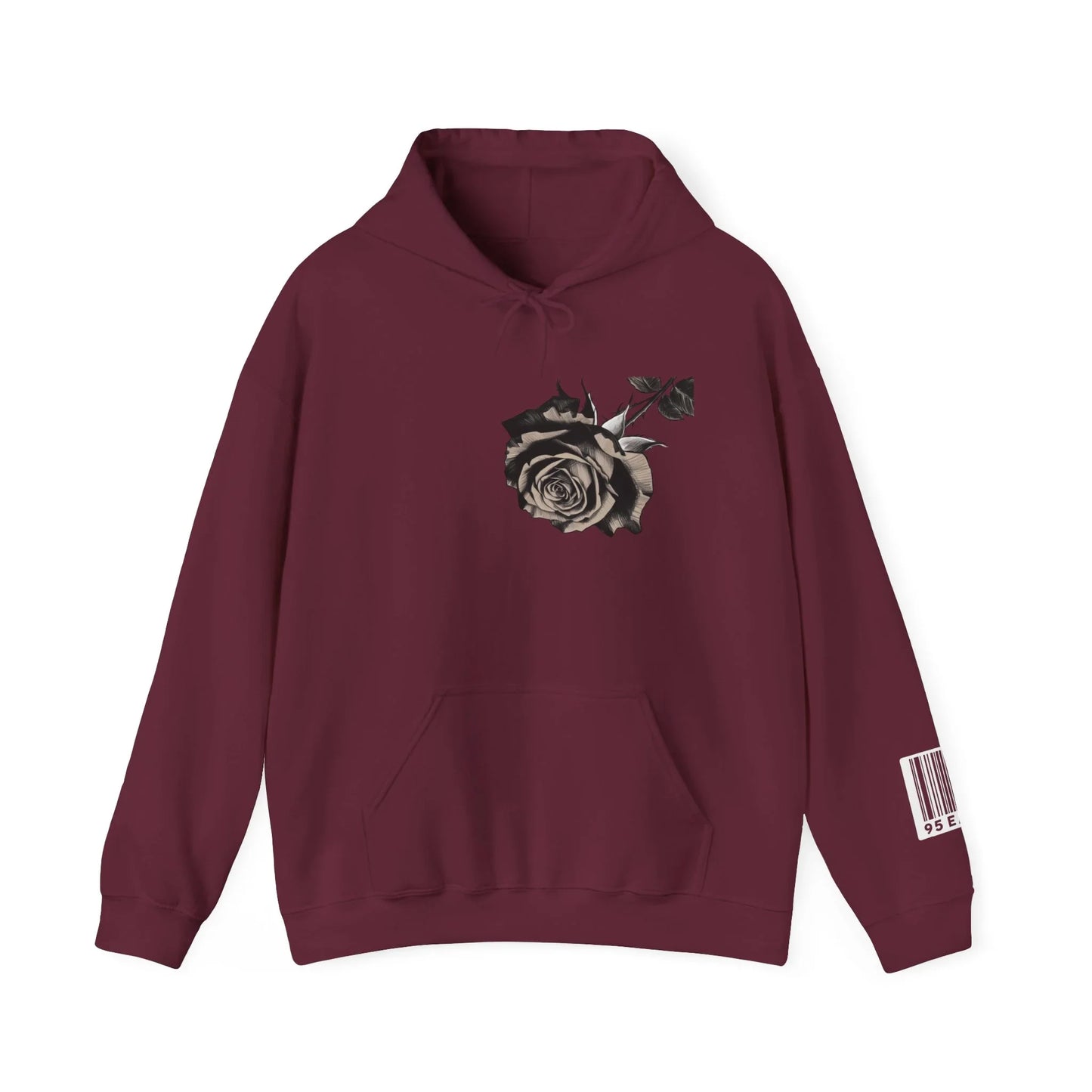 95EAST Rose Hoodie — Floral Graphic Hooded Sweatshirt