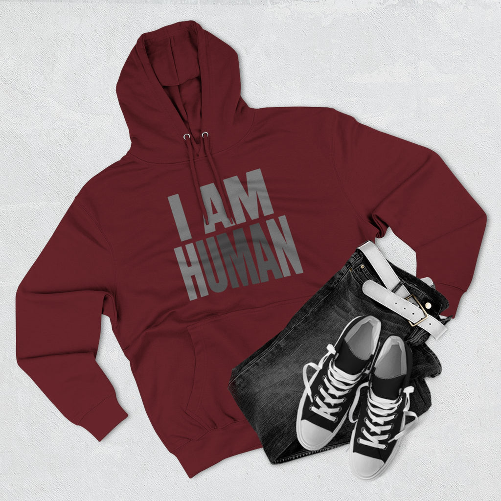 I AM HUMAN Hoodie — Bold Statement Unisex Graphic Pullover