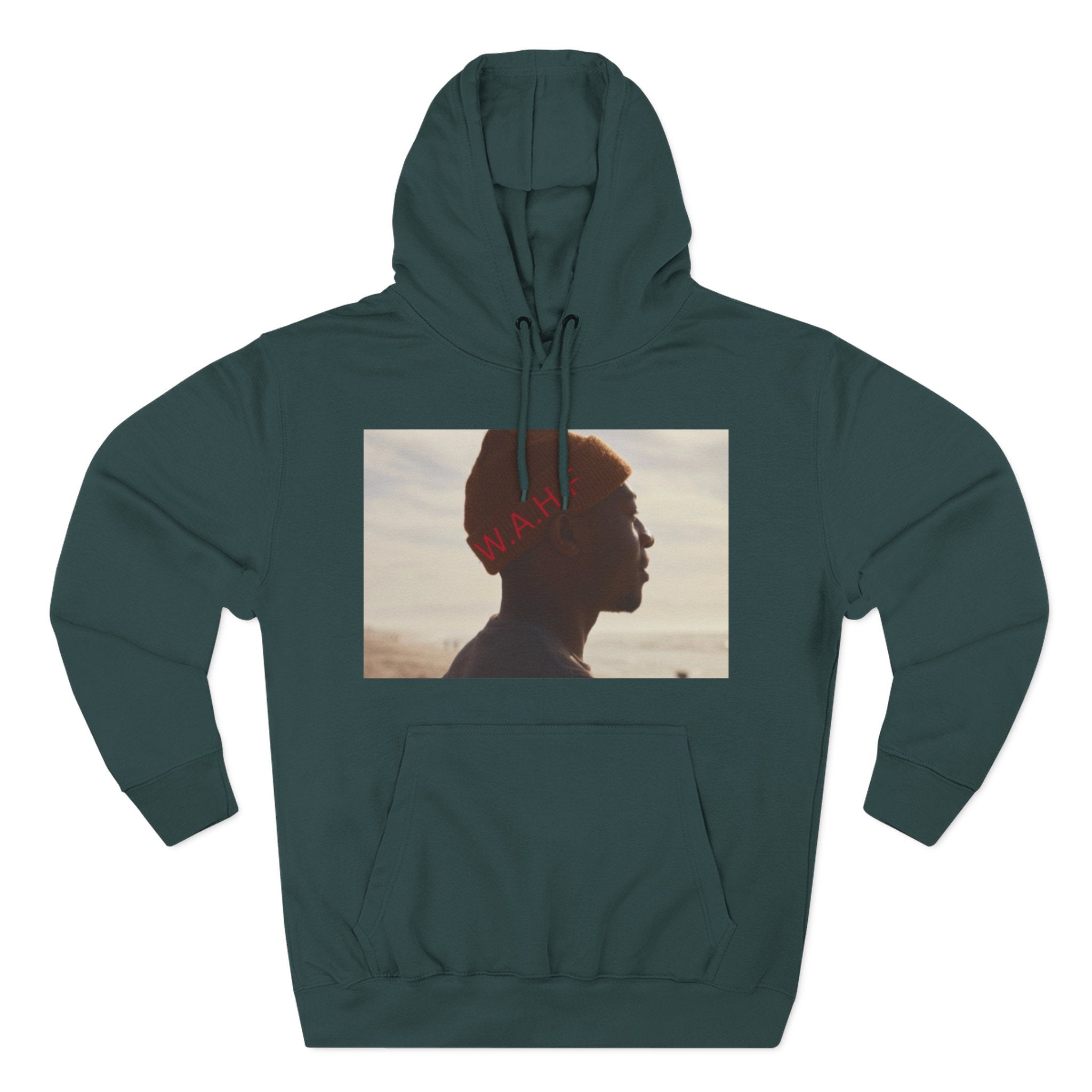 WE ARE HUMAN FIRST Fleece Hoodie — Three-Panel Statement Hoodie