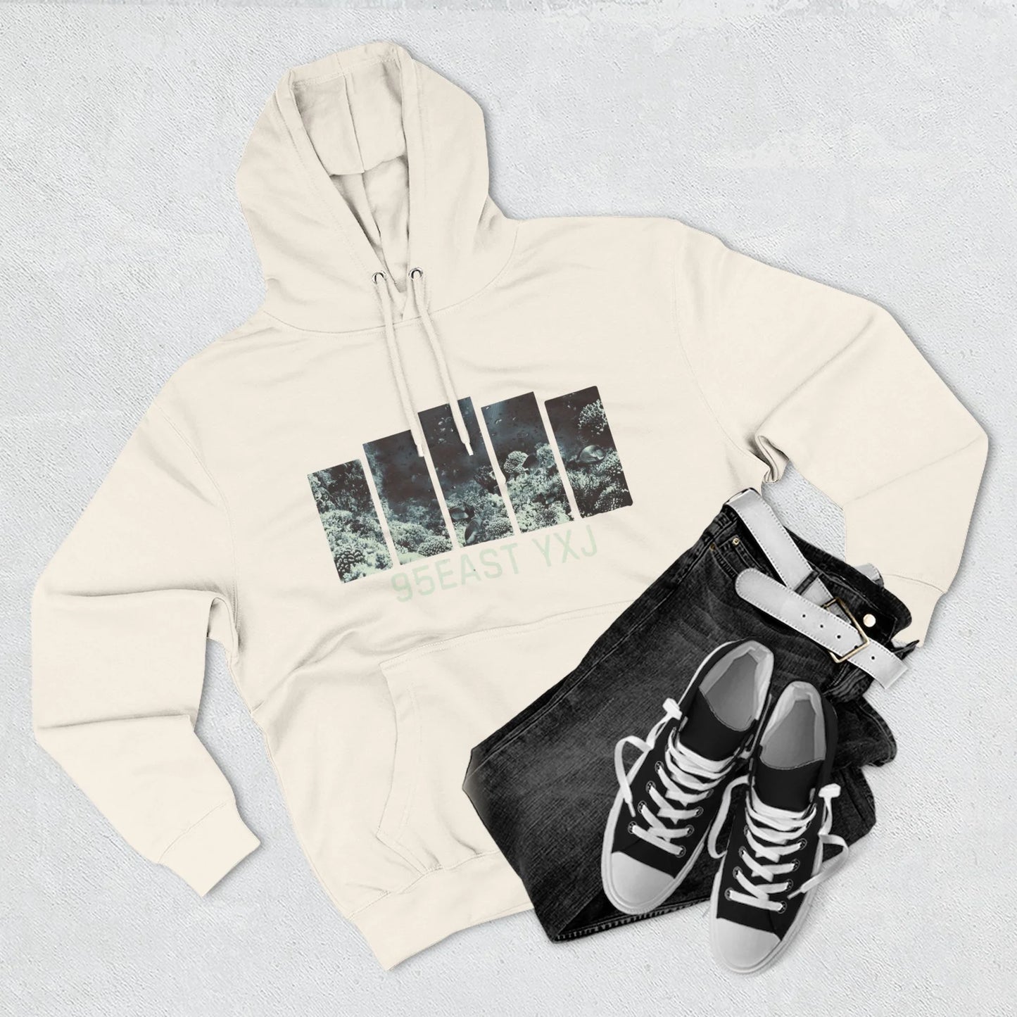 95EAST REEF Three-Panel Fleece Hoodie