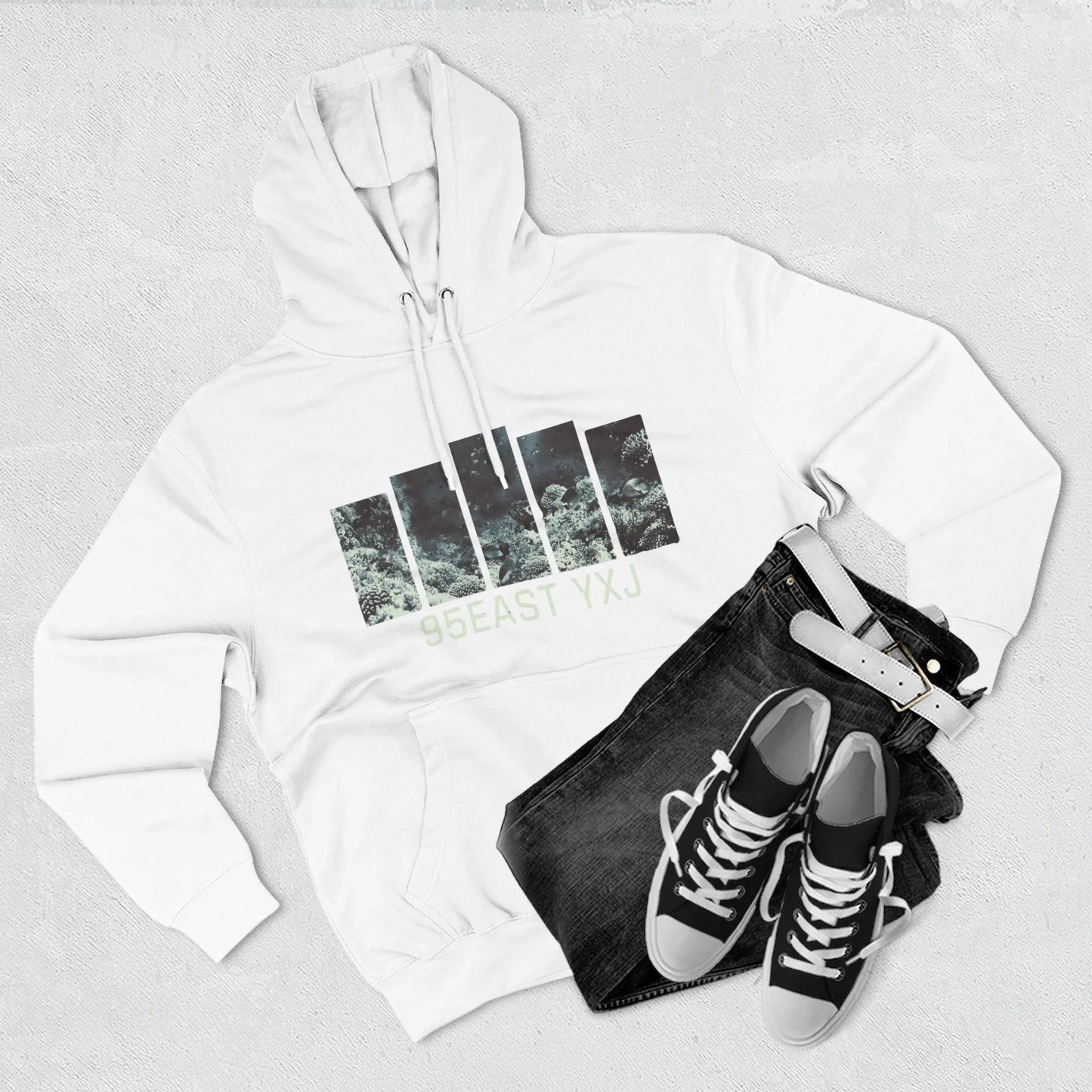 95EAST REEF Three-Panel Fleece Hoodie