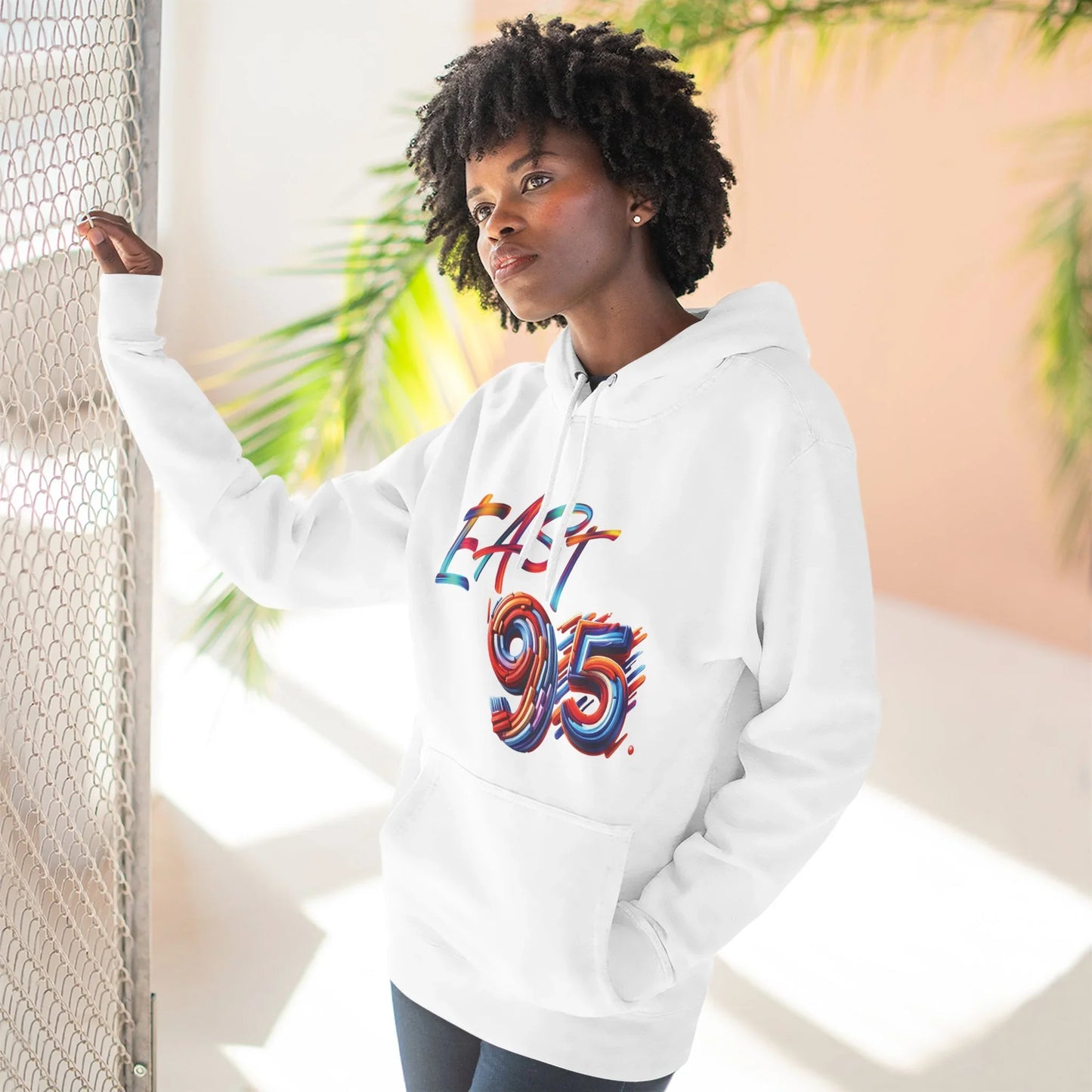 95EAST Colorush Fleece Hoodie — Three-Panel Comfort