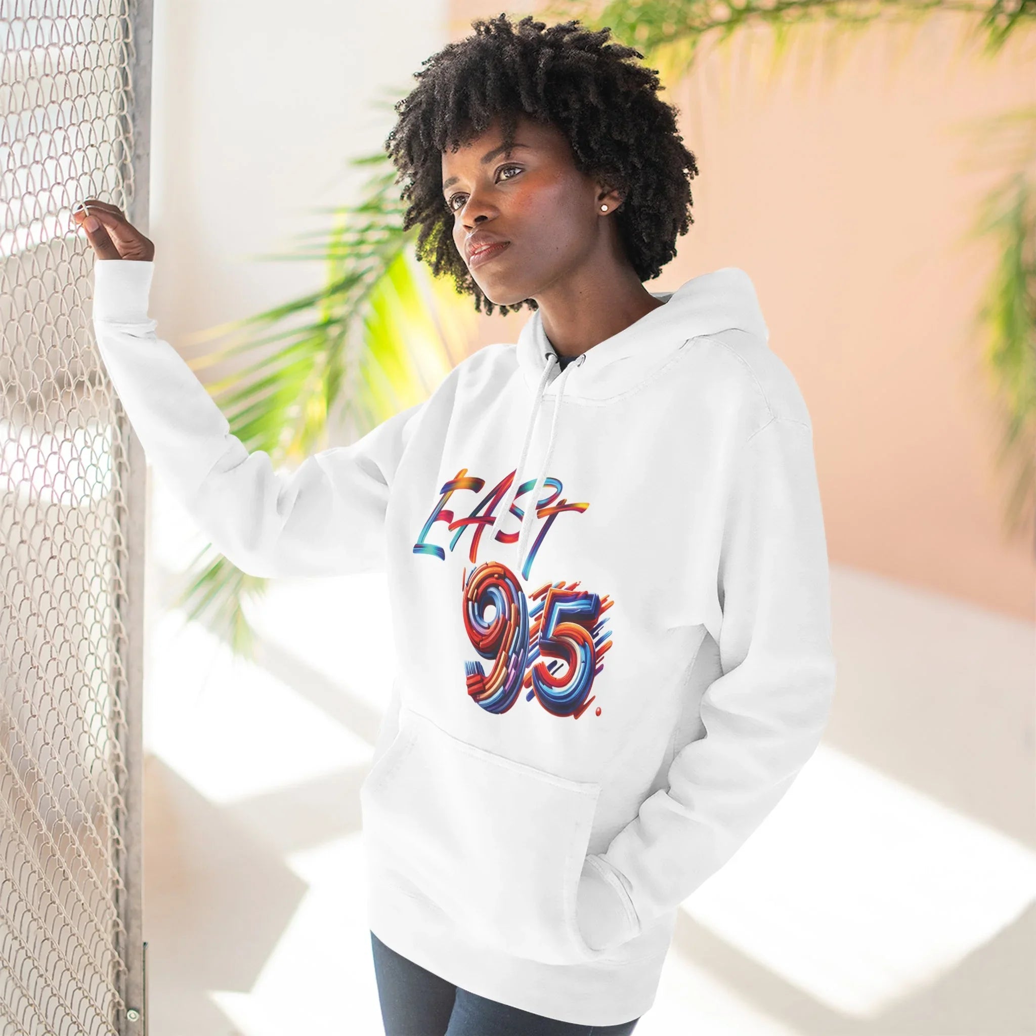 95EAST Colorush Fleece Hoodie — Three-Panel Comfort