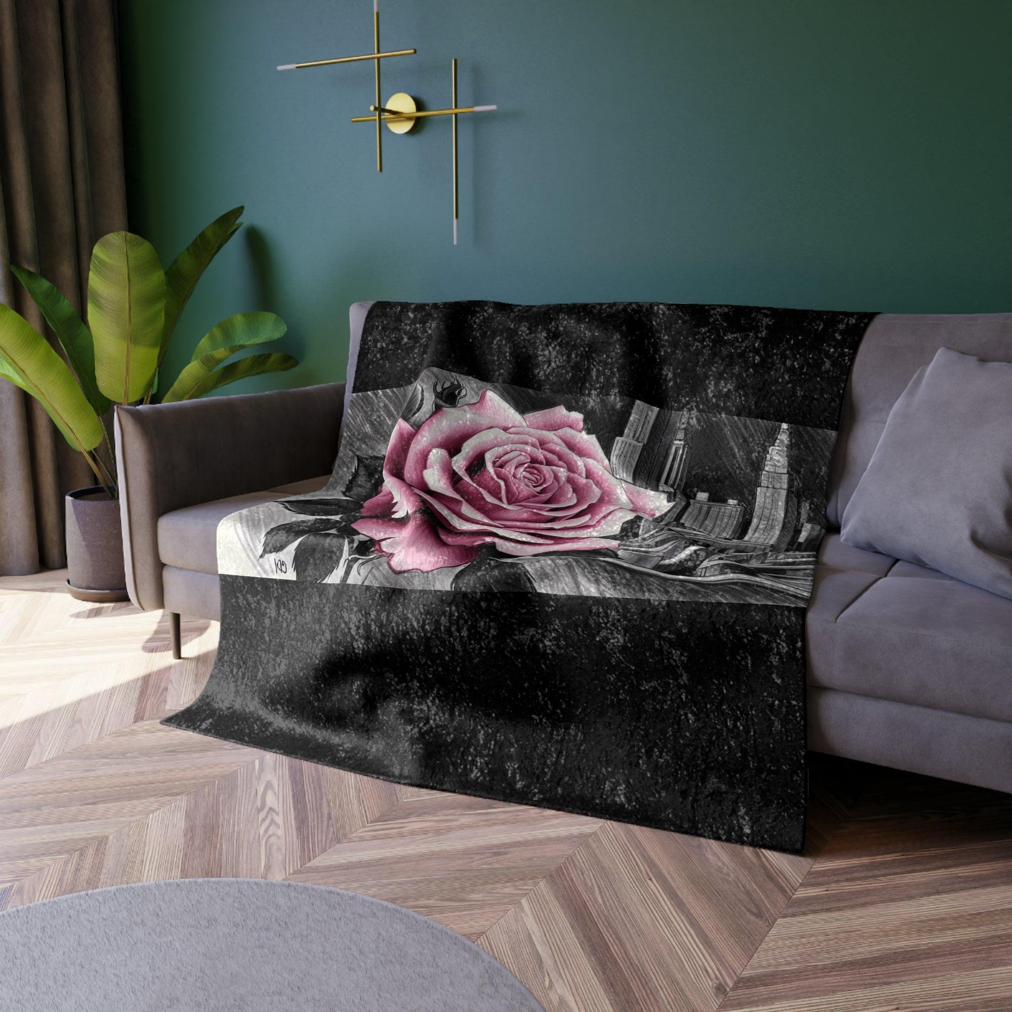 Velvet Blanket - CITY ROSE 95EAST Design - 95EAST YORKxJERSEY