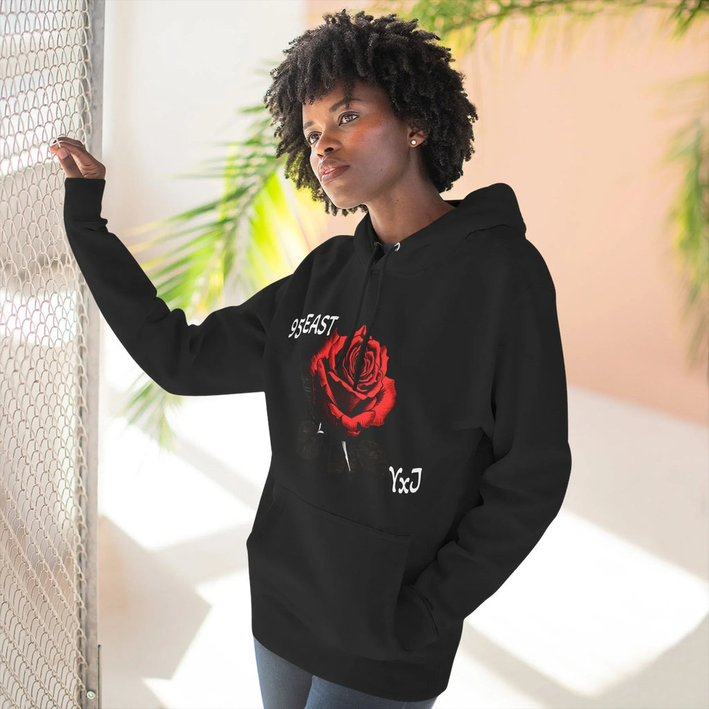 Concrete Garden Rose Fleece Hoodie- 95EAST YxJ