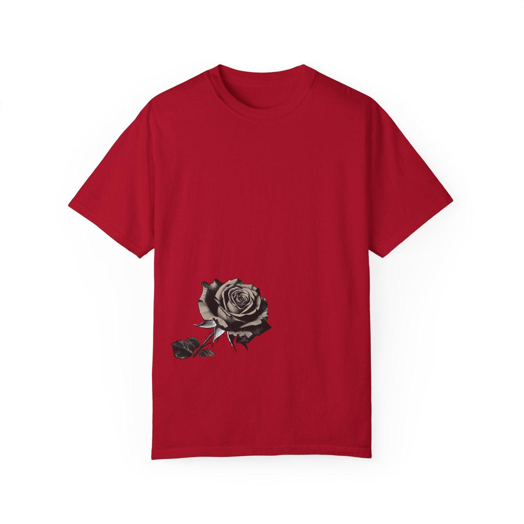 Rose Print T-shirt - 95East Unisex Garment-Dyed Tee - 95EAST YORKxJERSEY