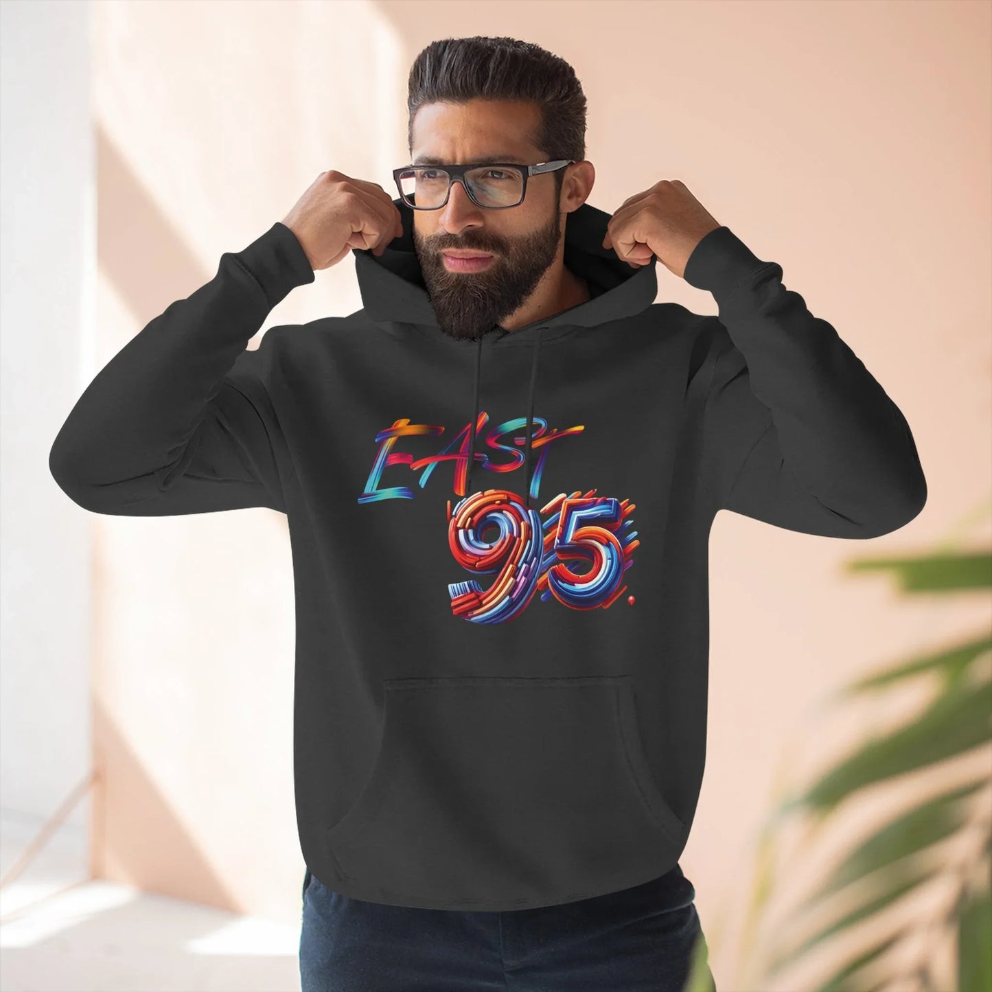 95EAST Colorush Fleece Hoodie — Three-Panel Comfort
