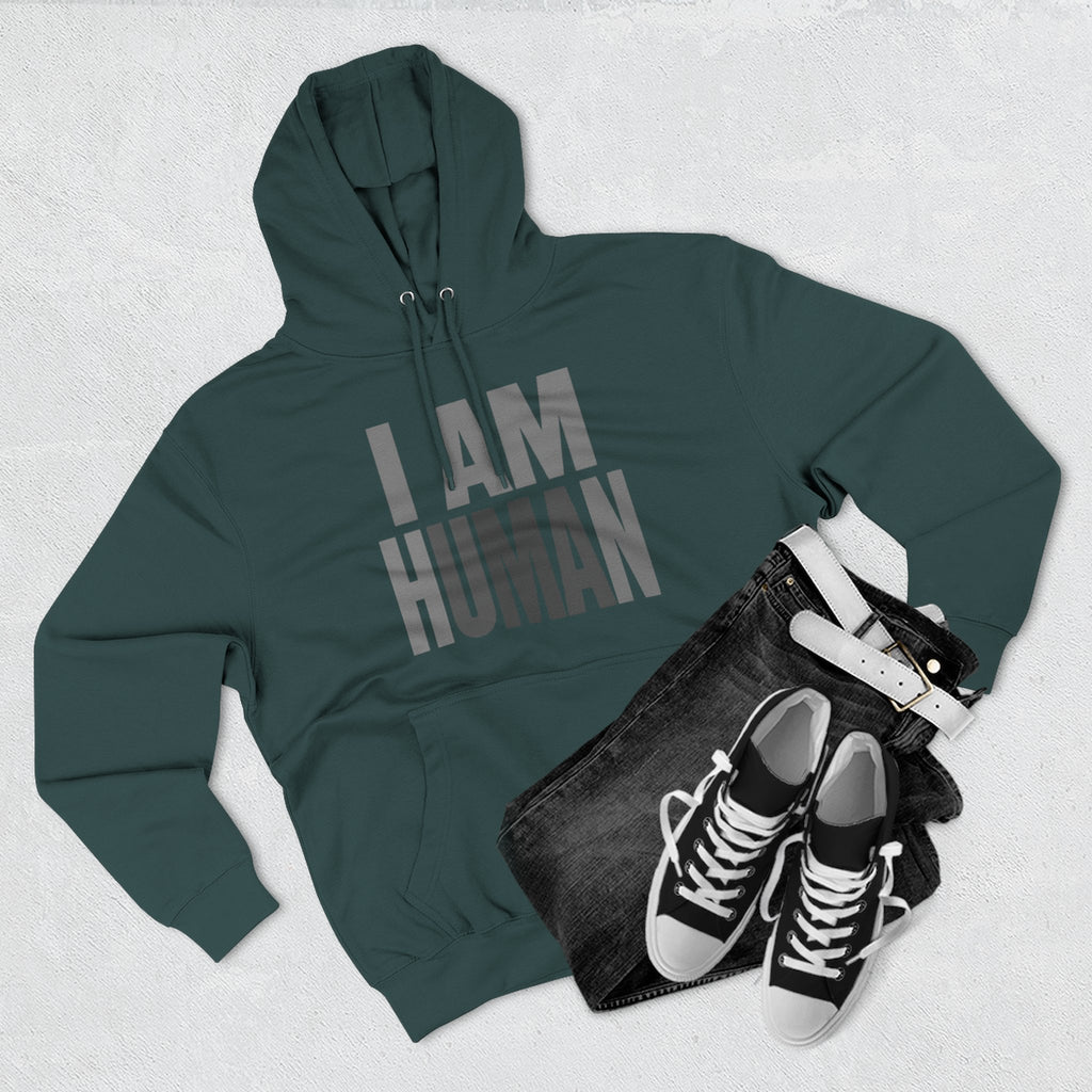 I AM HUMAN Hoodie — Bold Statement Unisex Graphic Pullover