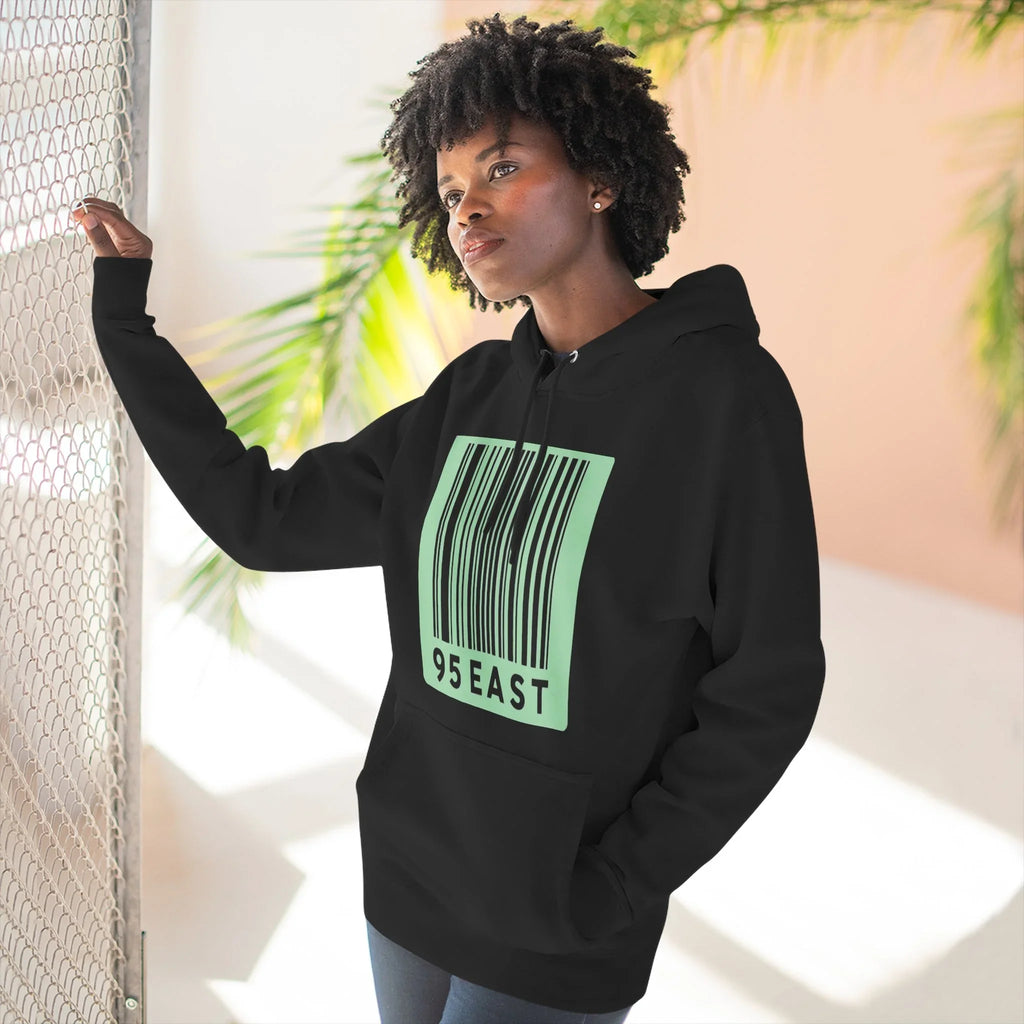 Minimalist Barcode Fleece Hoodie