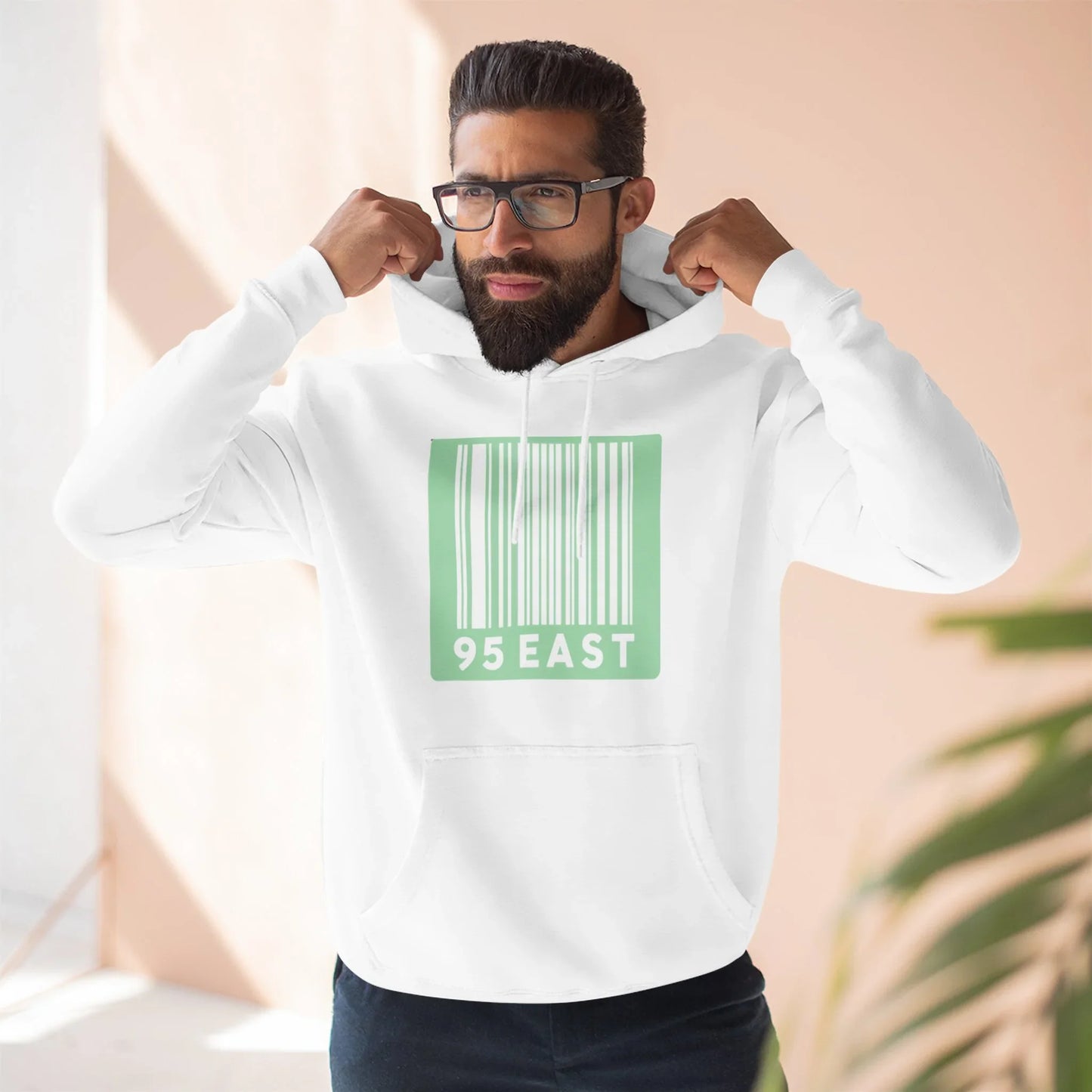Minimalist Barcode Fleece Hoodie